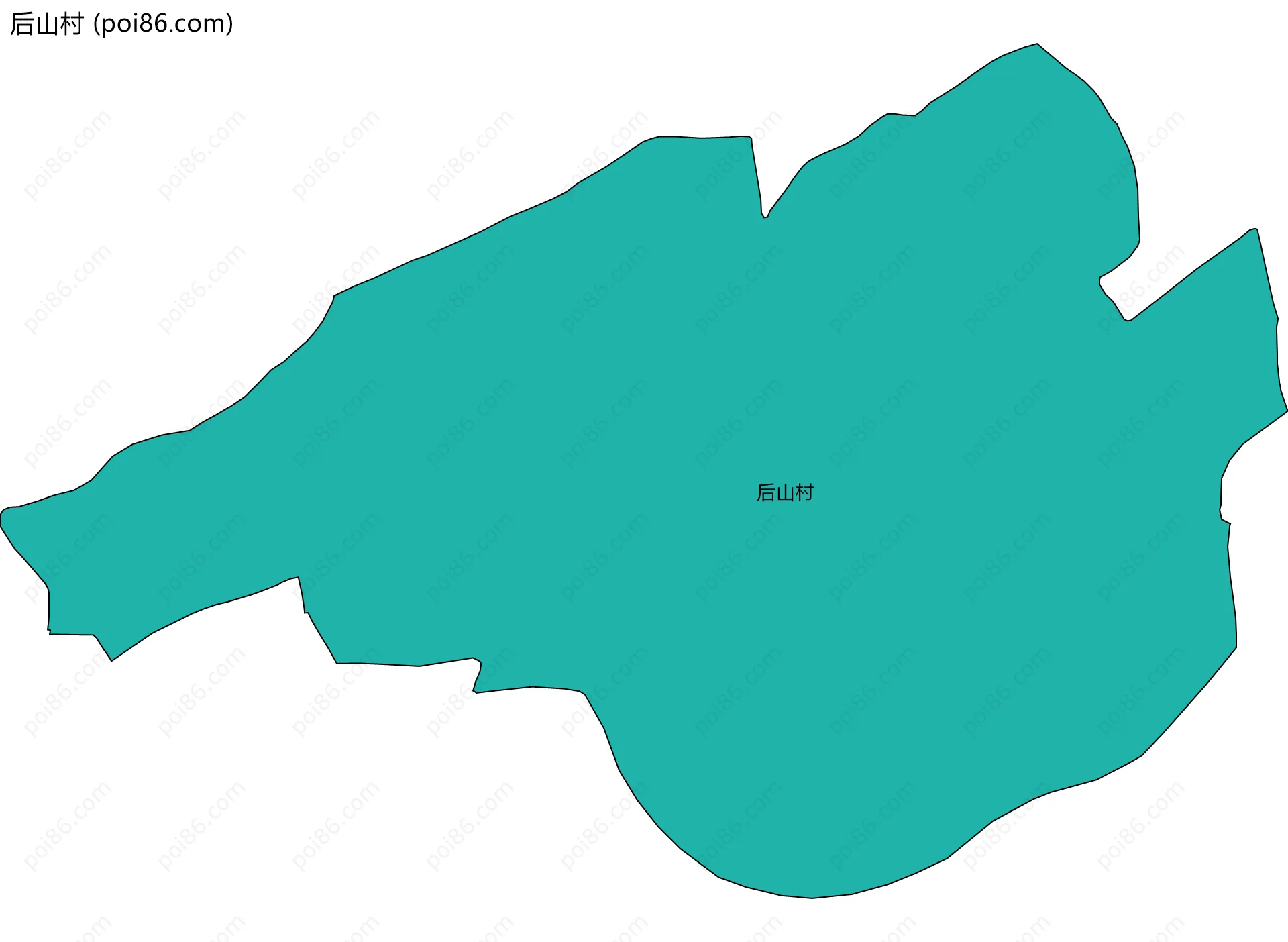 后山村边界地图