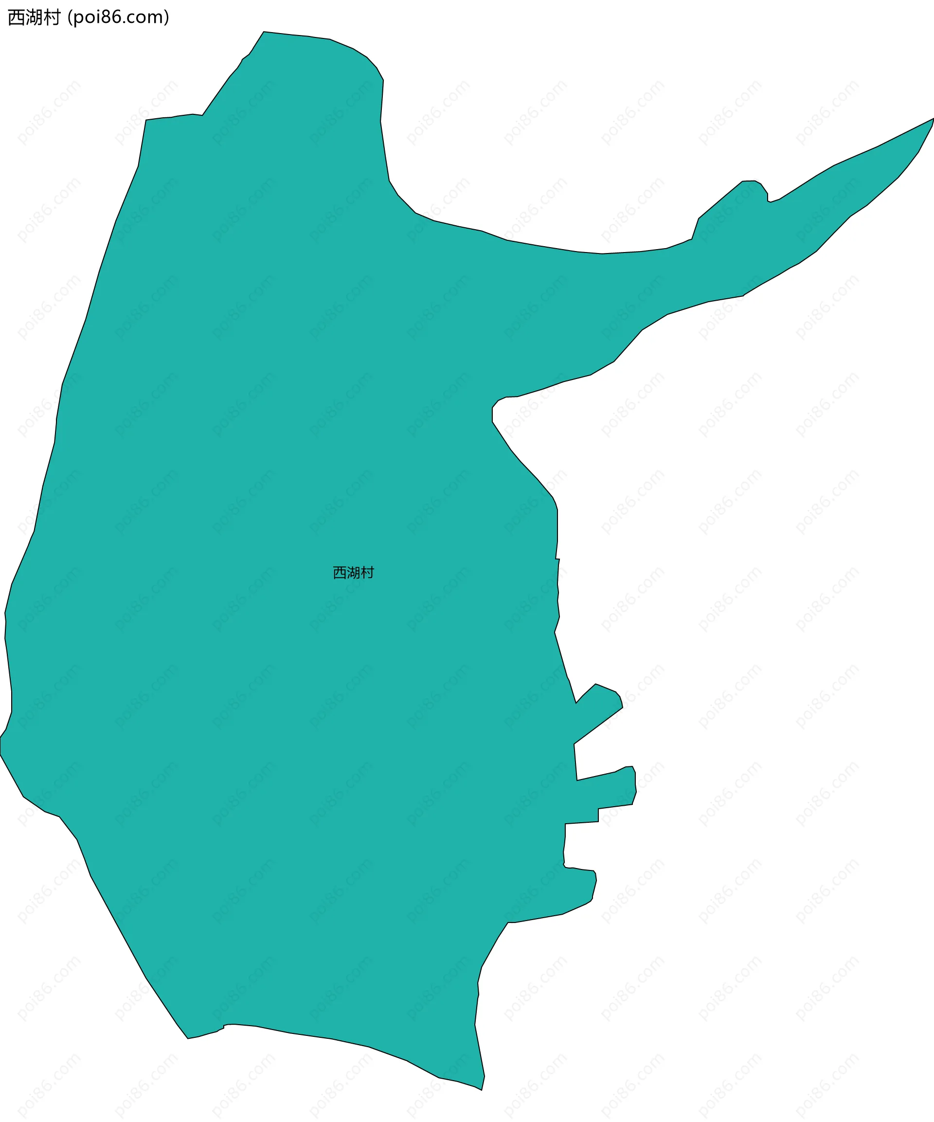 西湖村边界地图