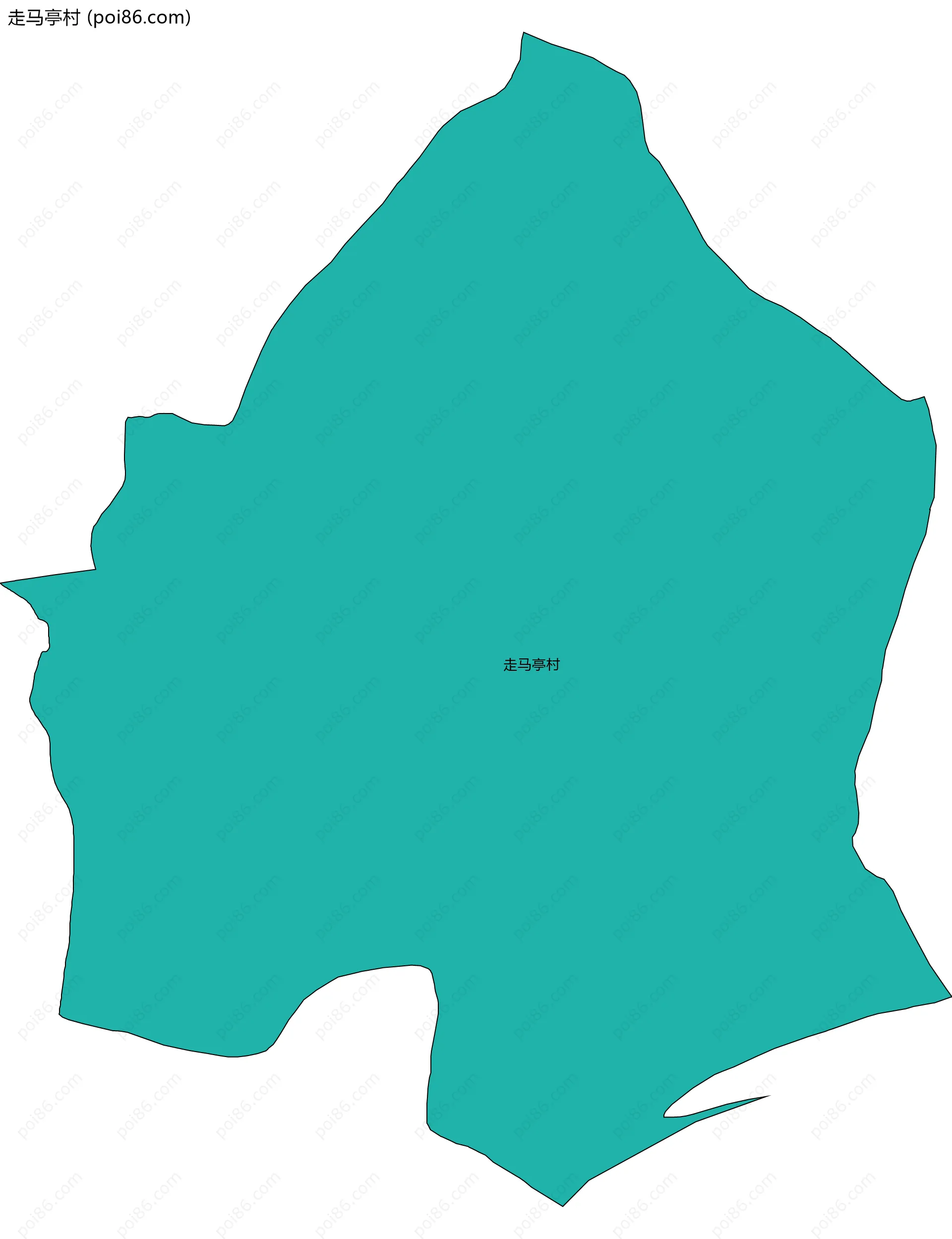 走马亭村边界地图