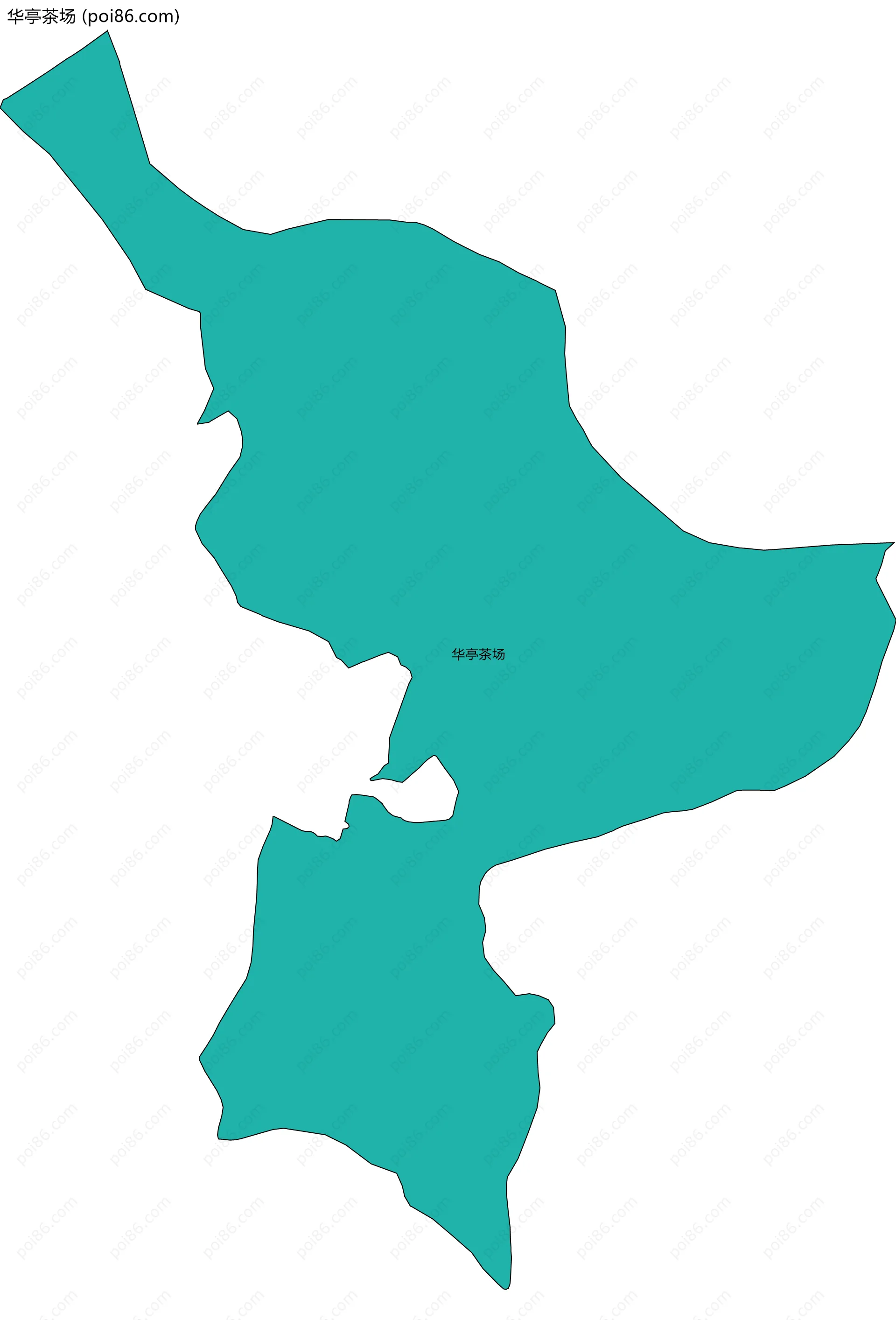 华亭茶场边界地图