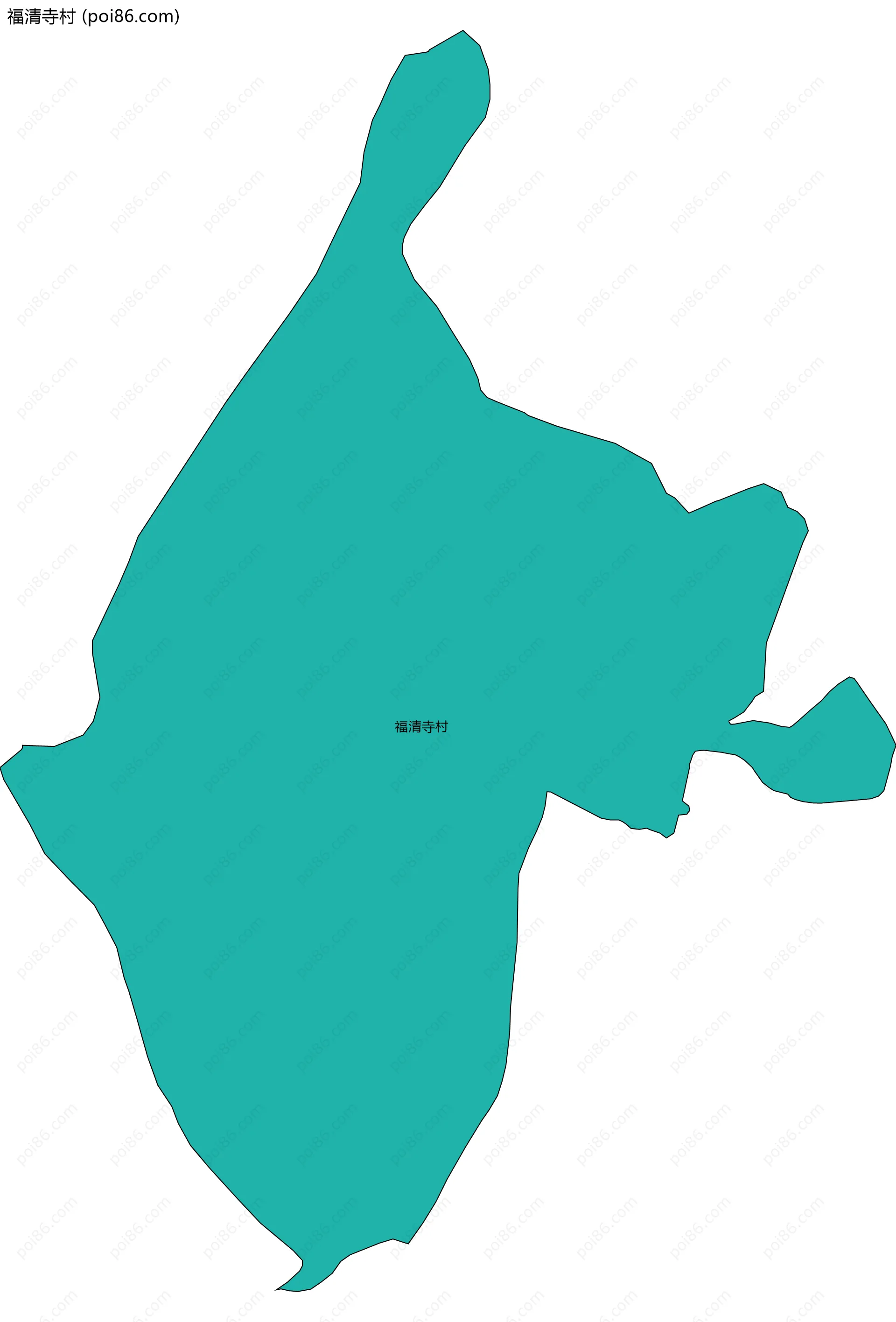 福清寺村边界地图