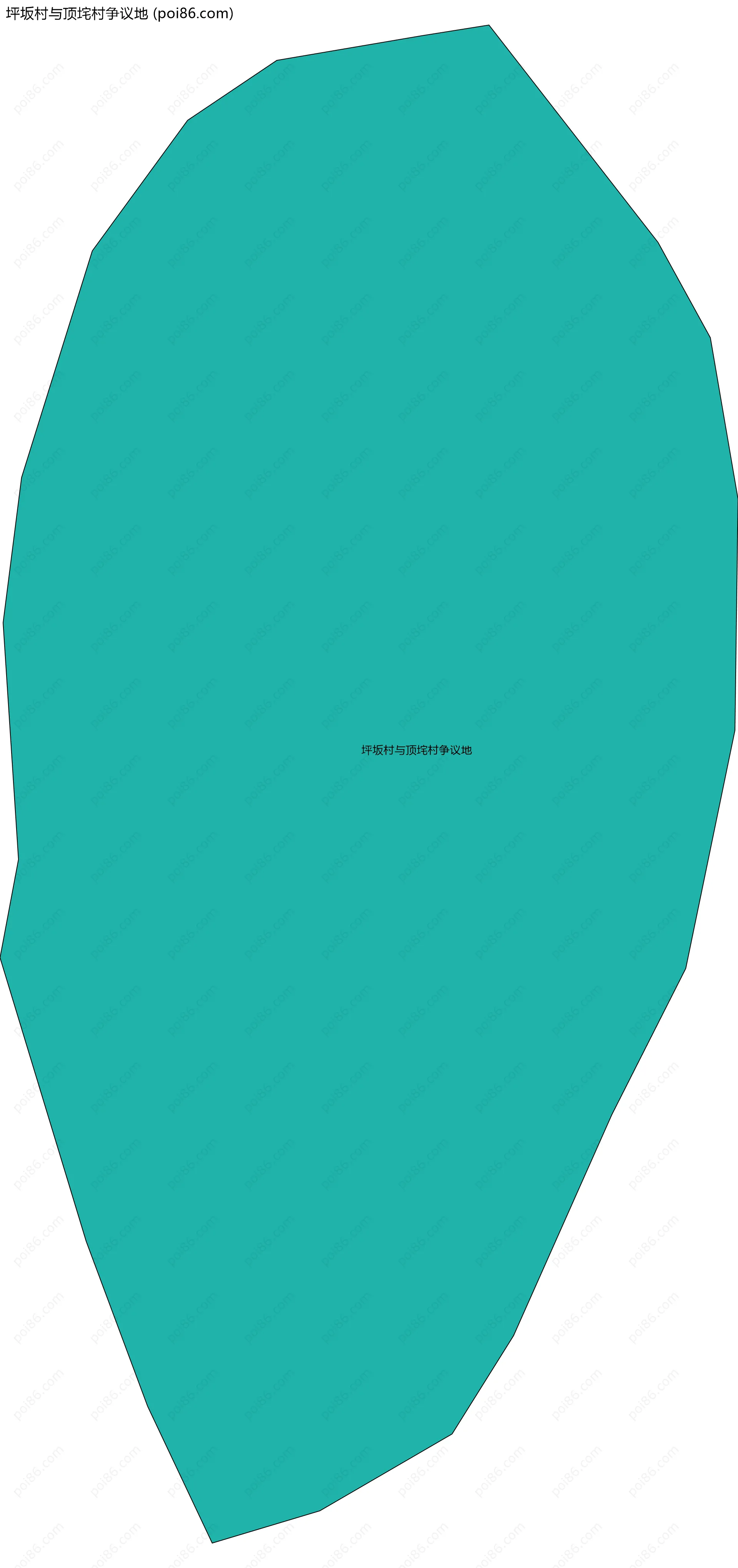 坪坂村与顶垞村争议地边界地图