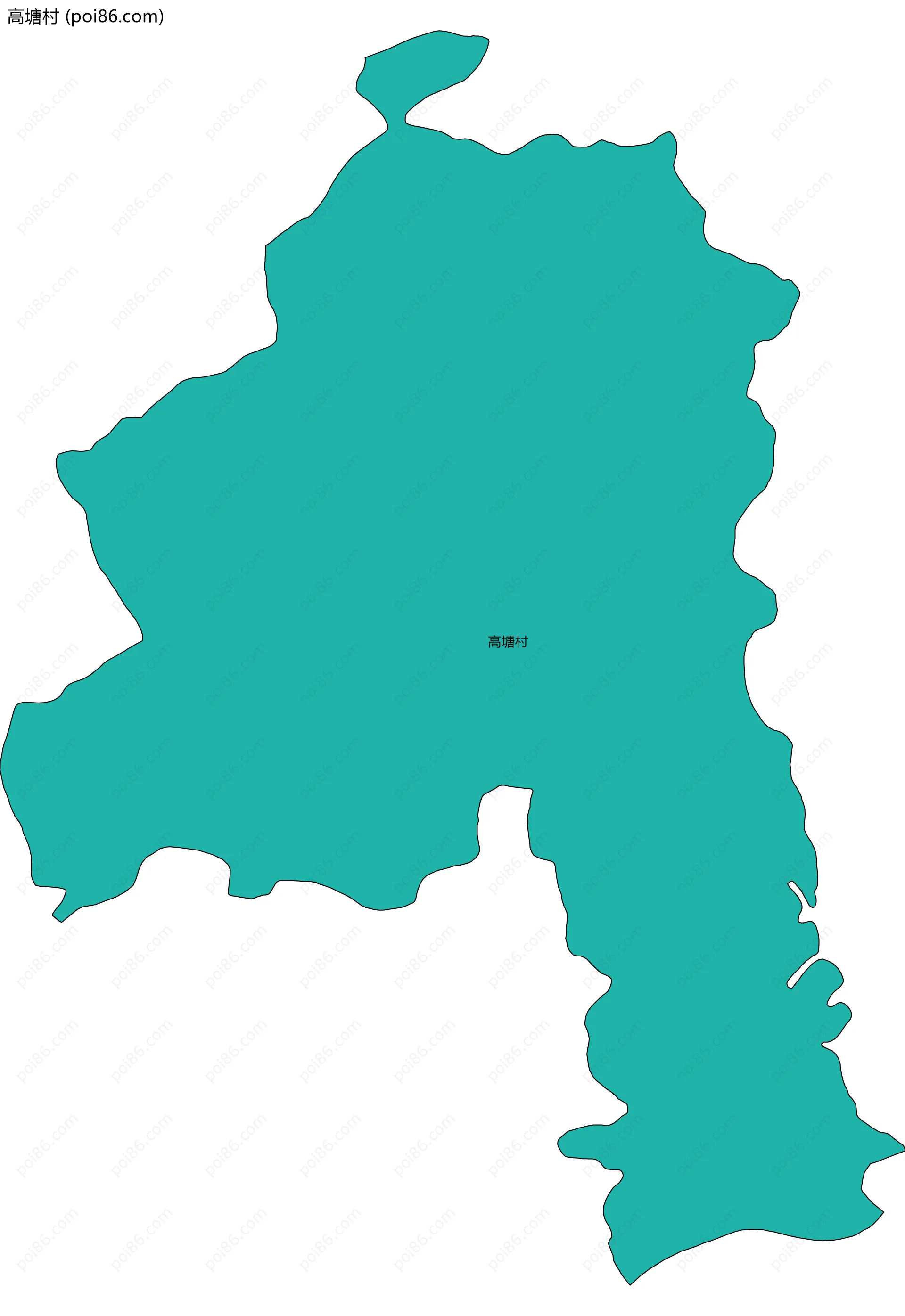 高塘村边界地图