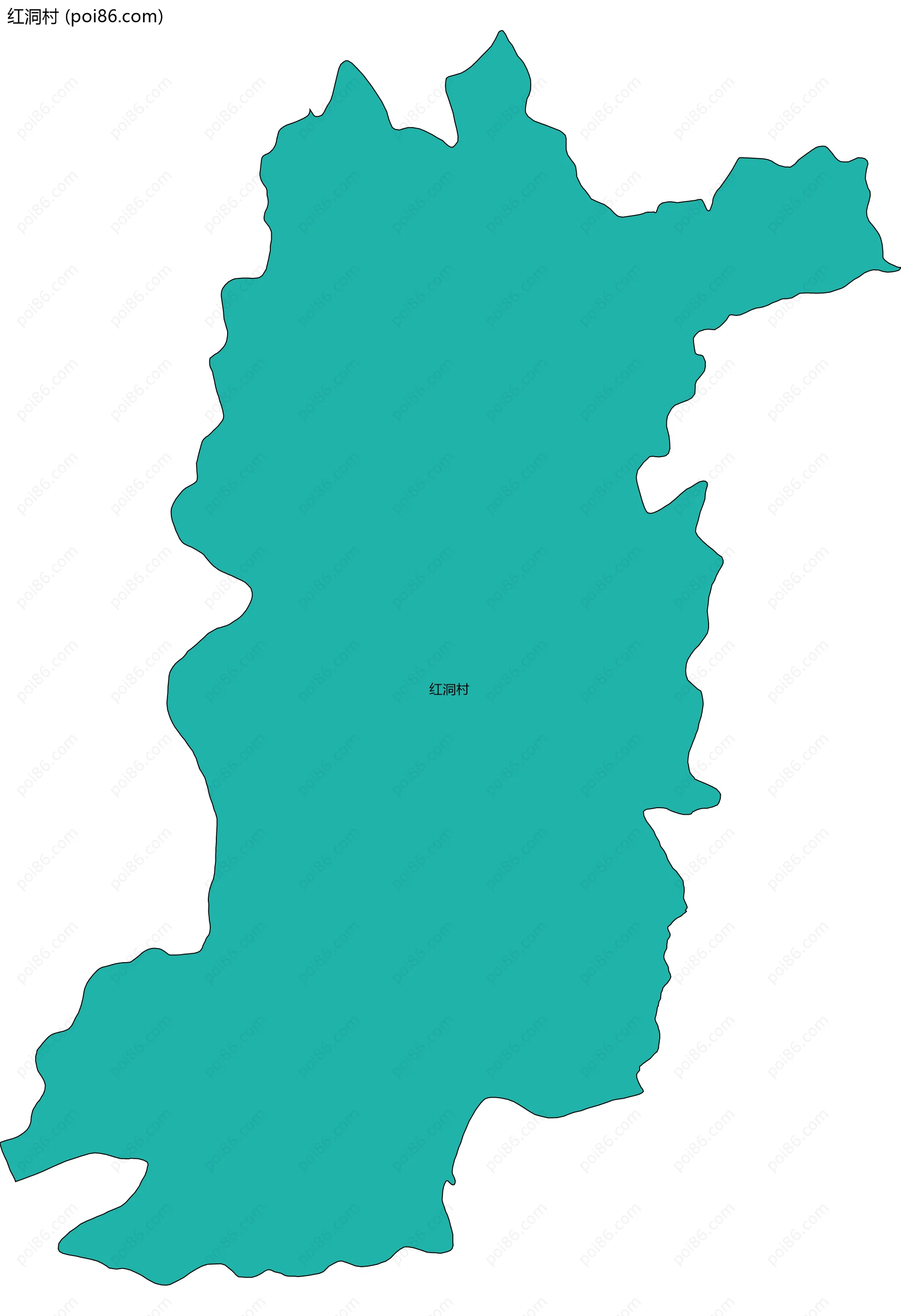 红洞村边界地图