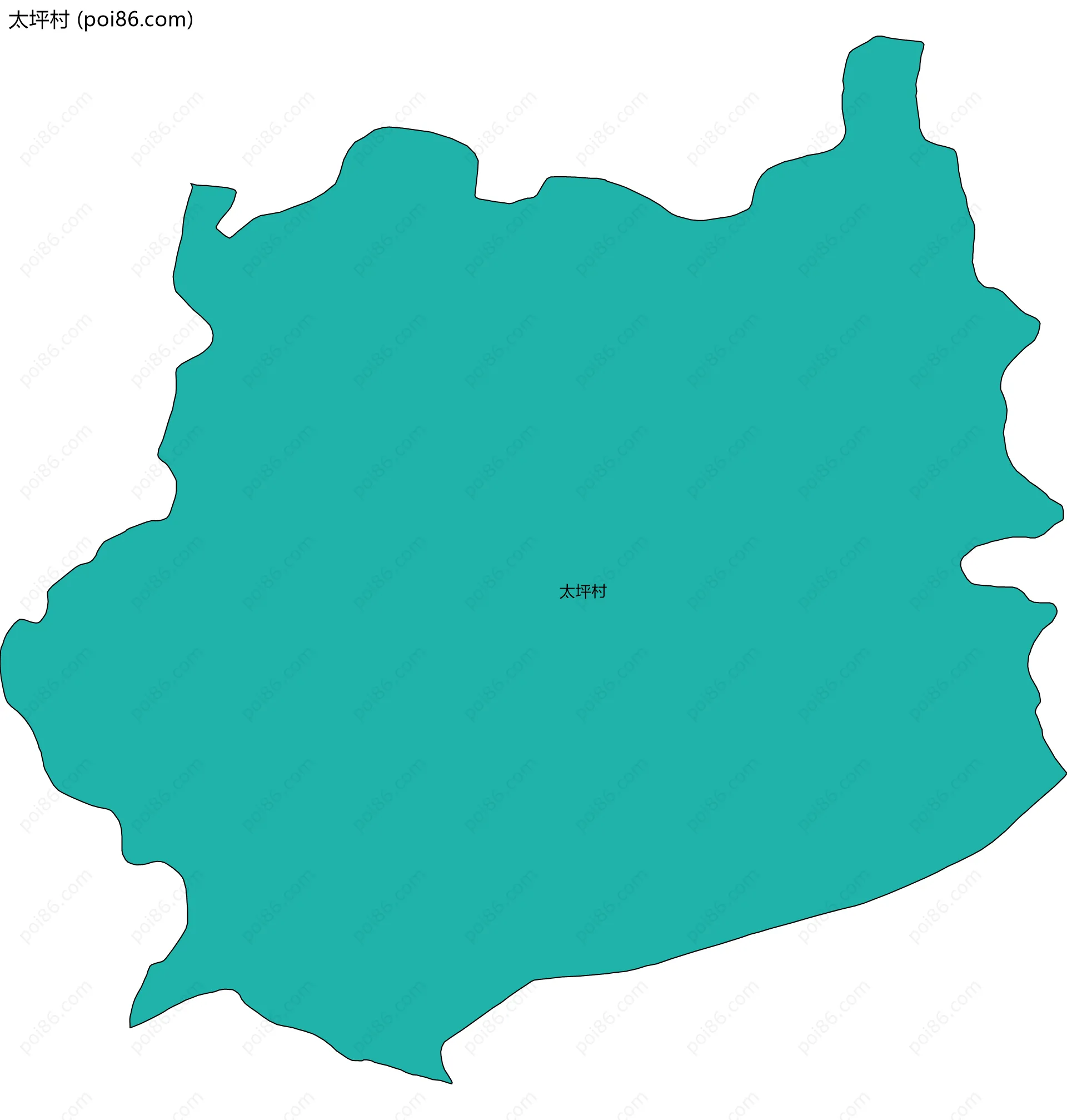 太坪村边界地图