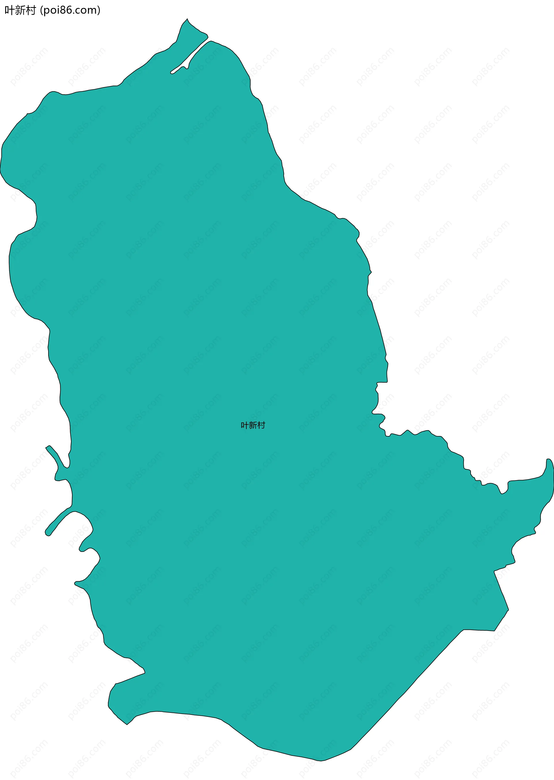 叶新村边界地图