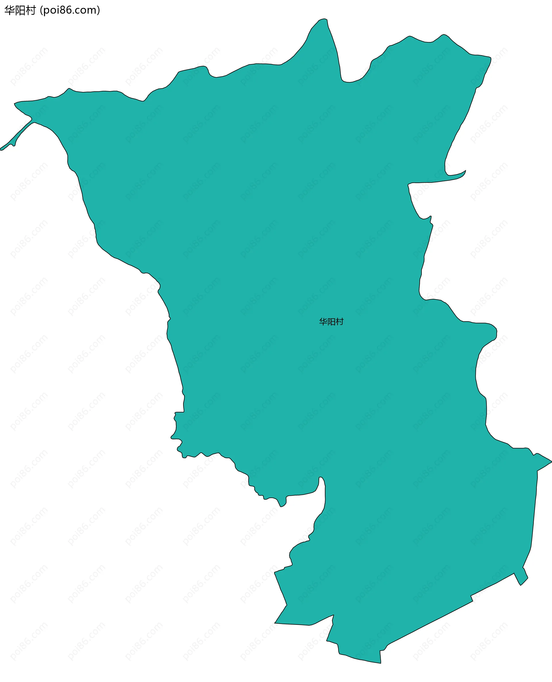 华阳村边界地图