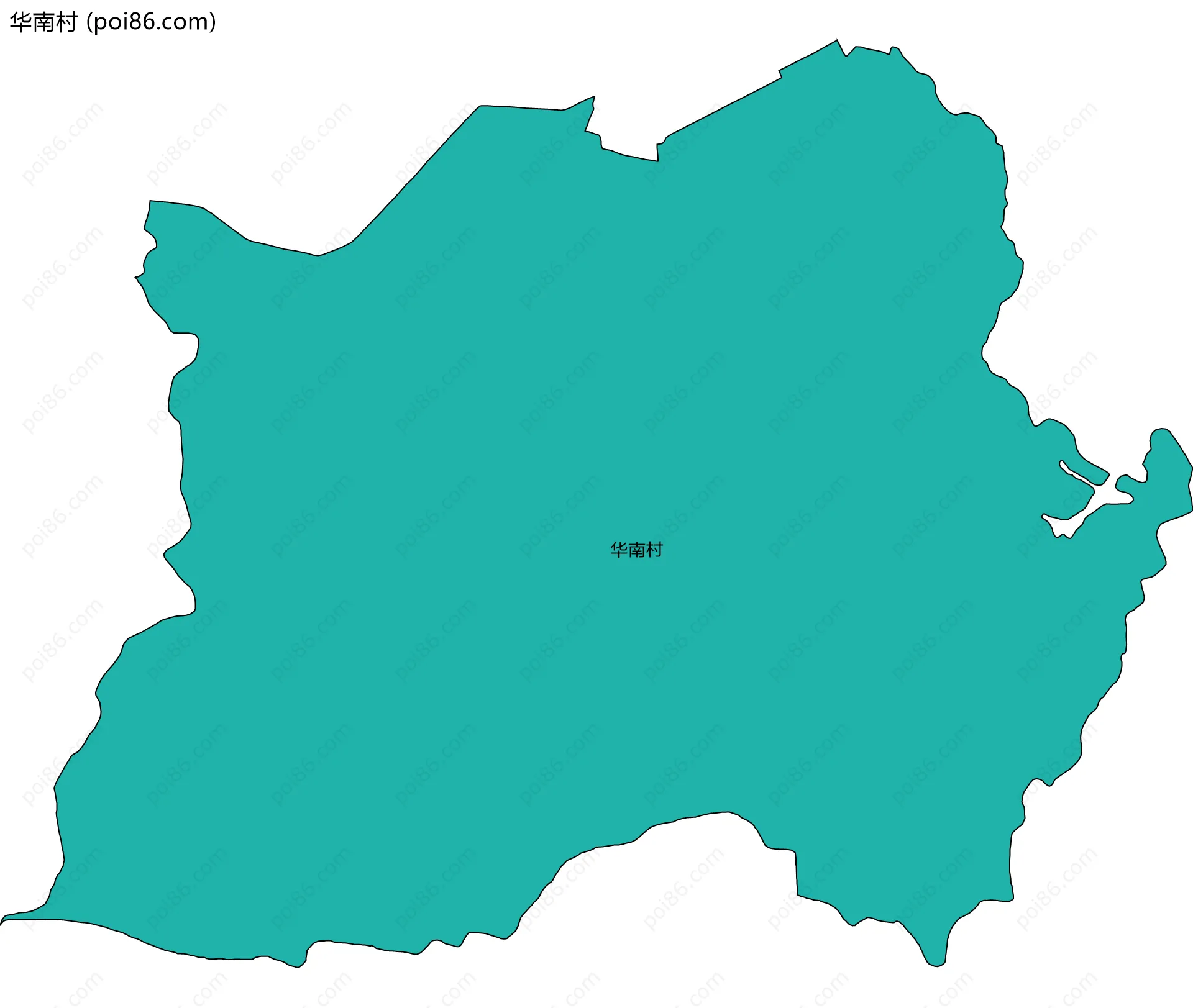 华南村边界地图