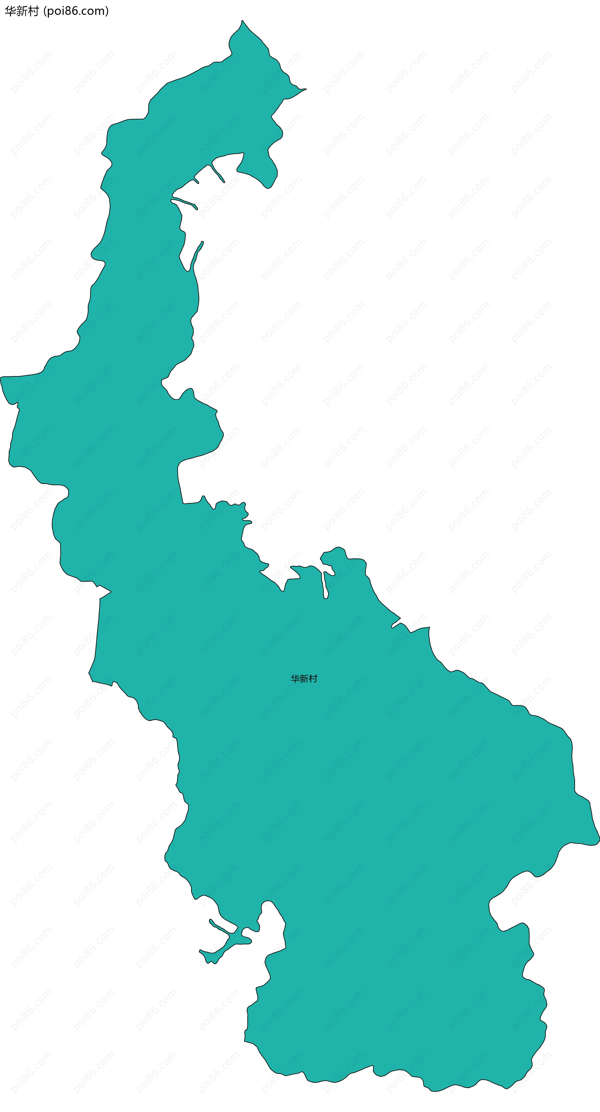 华新村边界地图