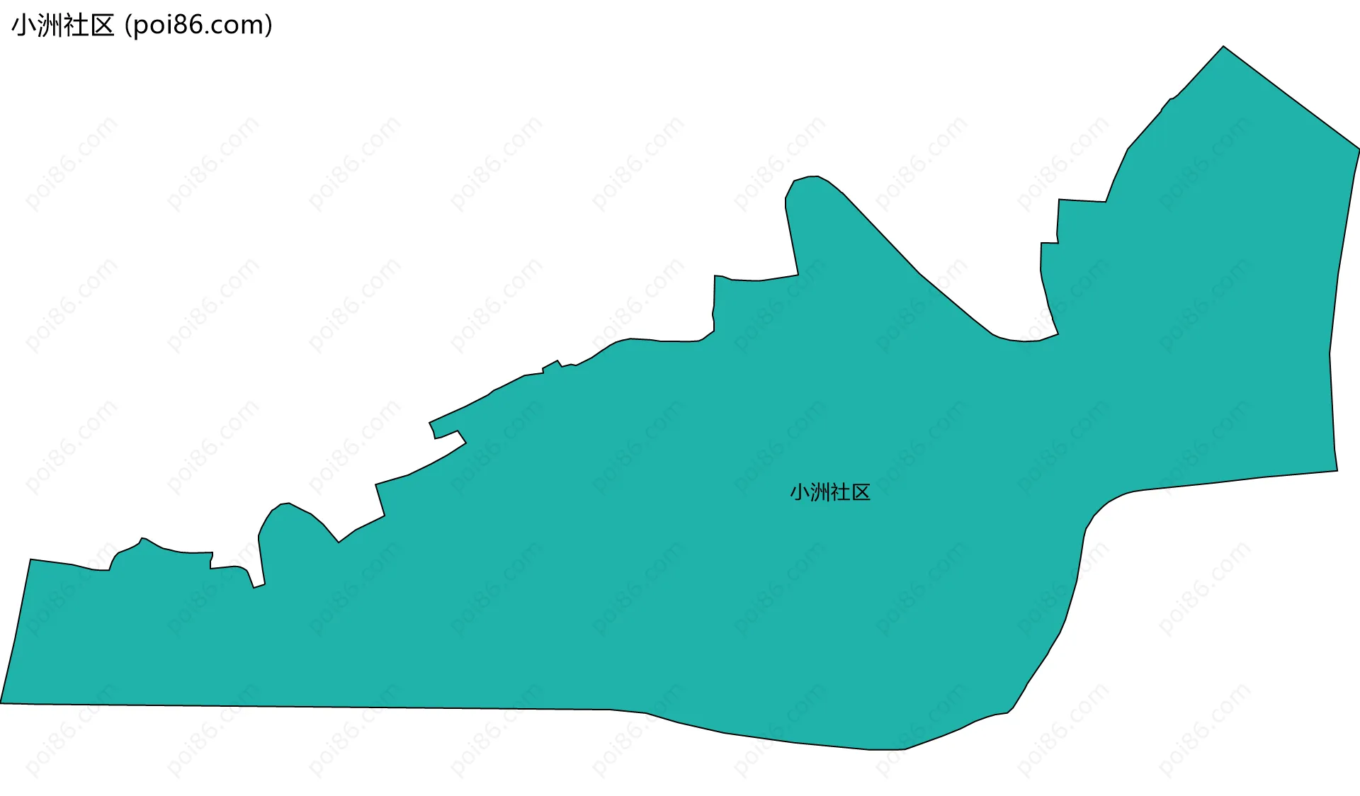 小洲社区边界地图