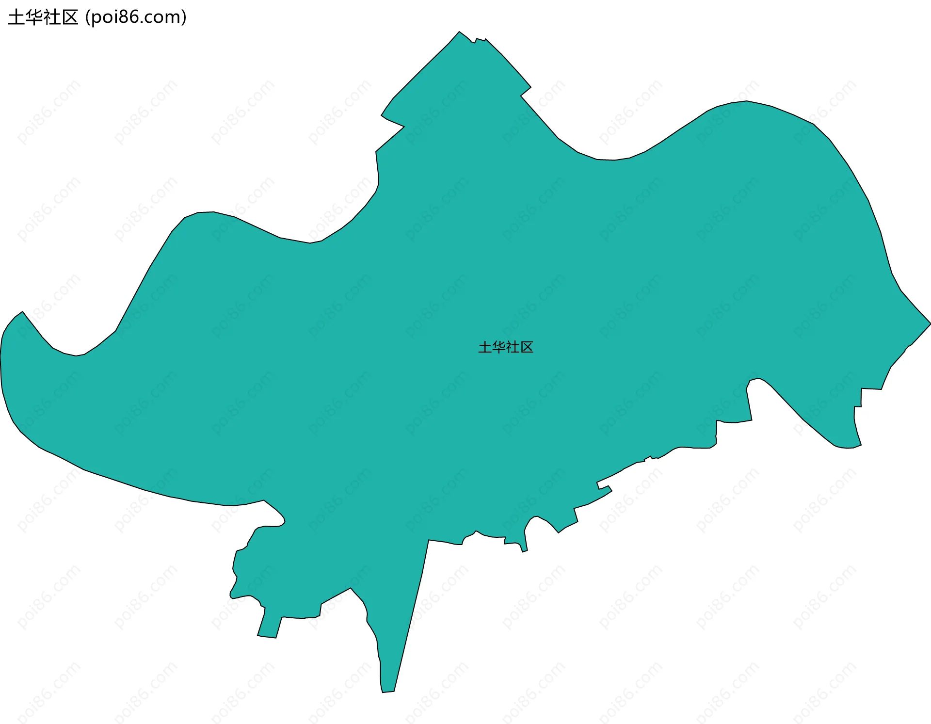 土华社区边界地图