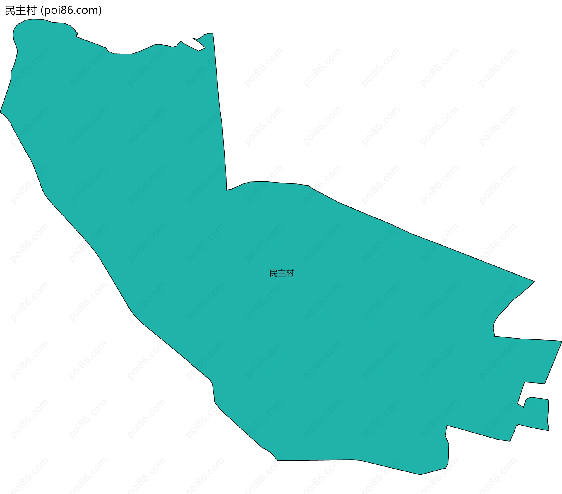 民主村边界地图