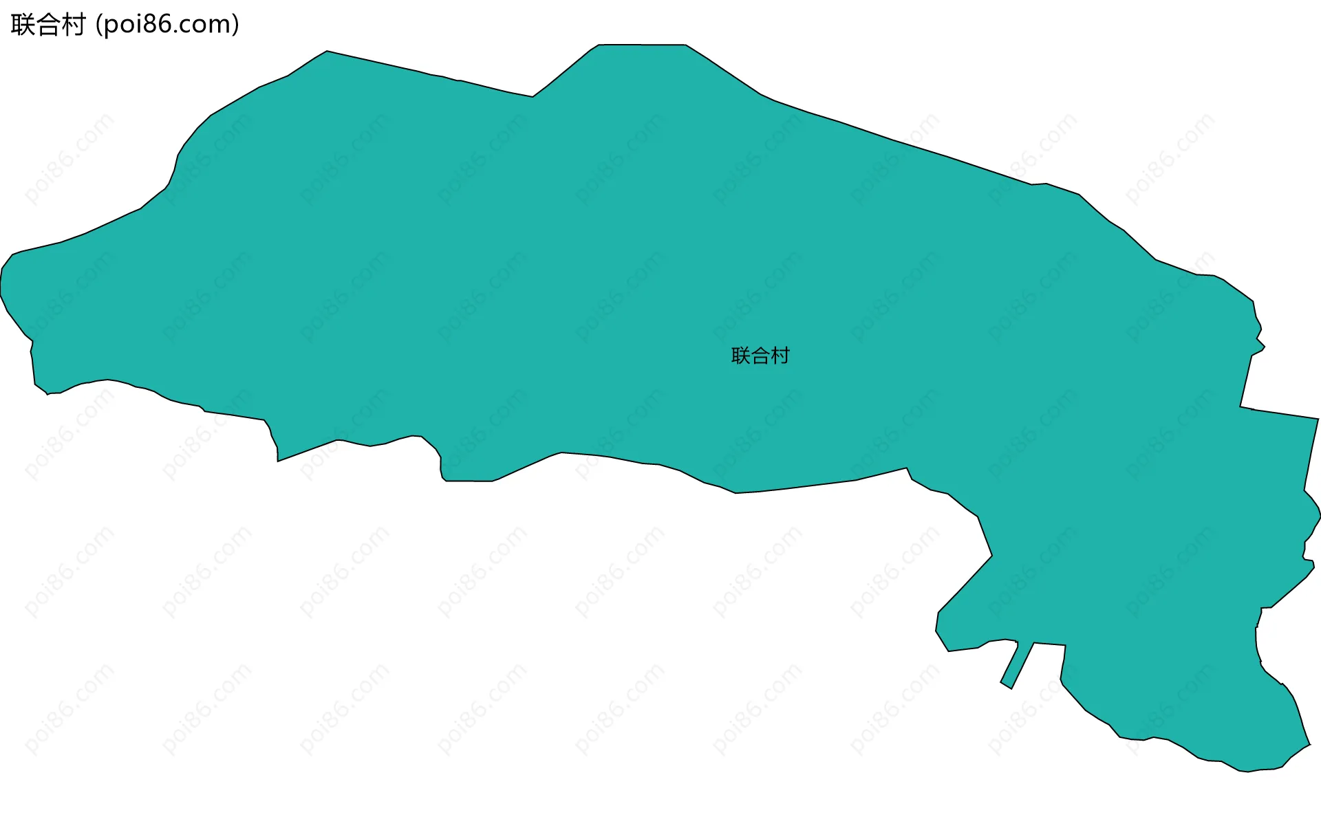 联合村边界地图