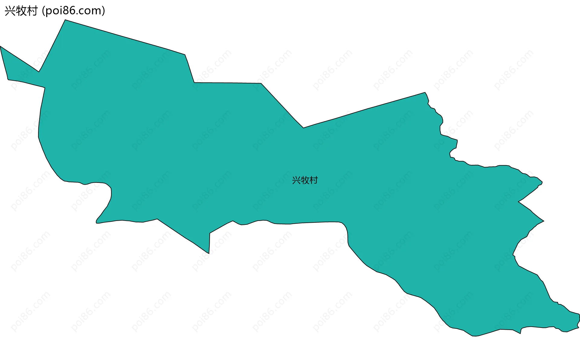 兴牧村边界地图