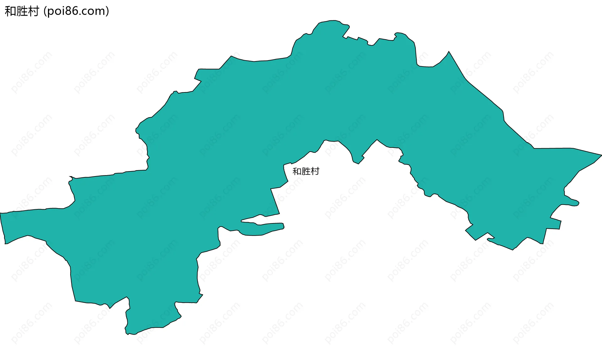 和胜村边界地图