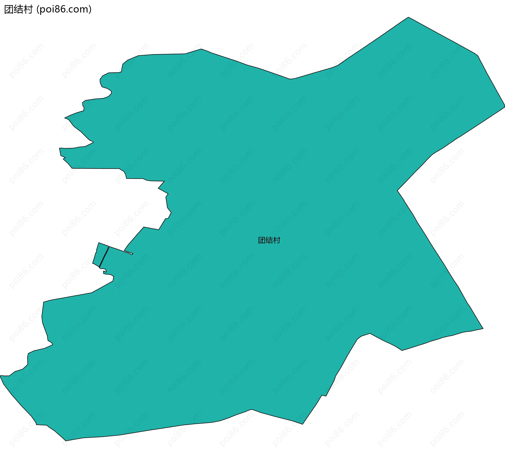 团结村边界地图