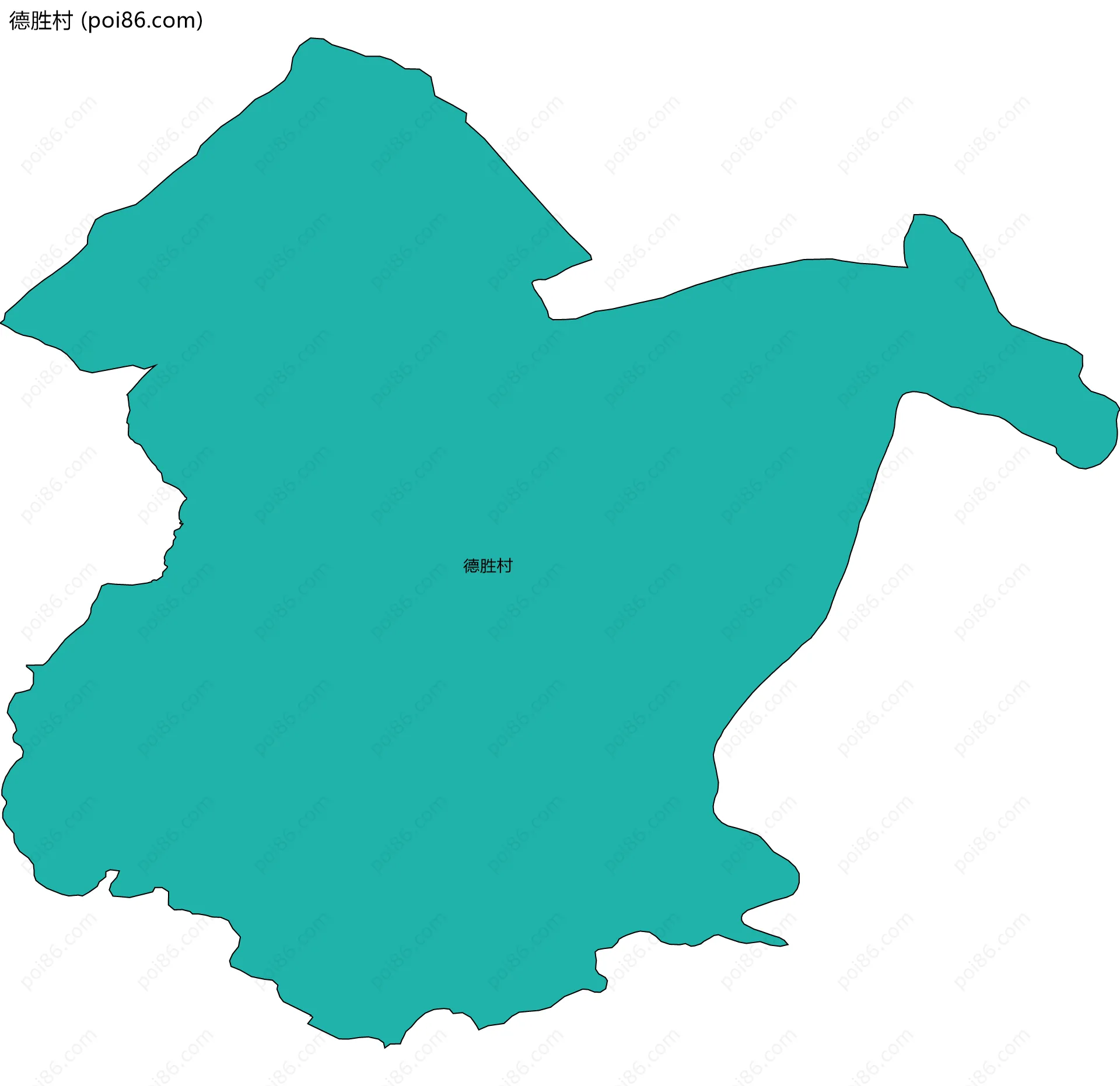 德胜村边界地图