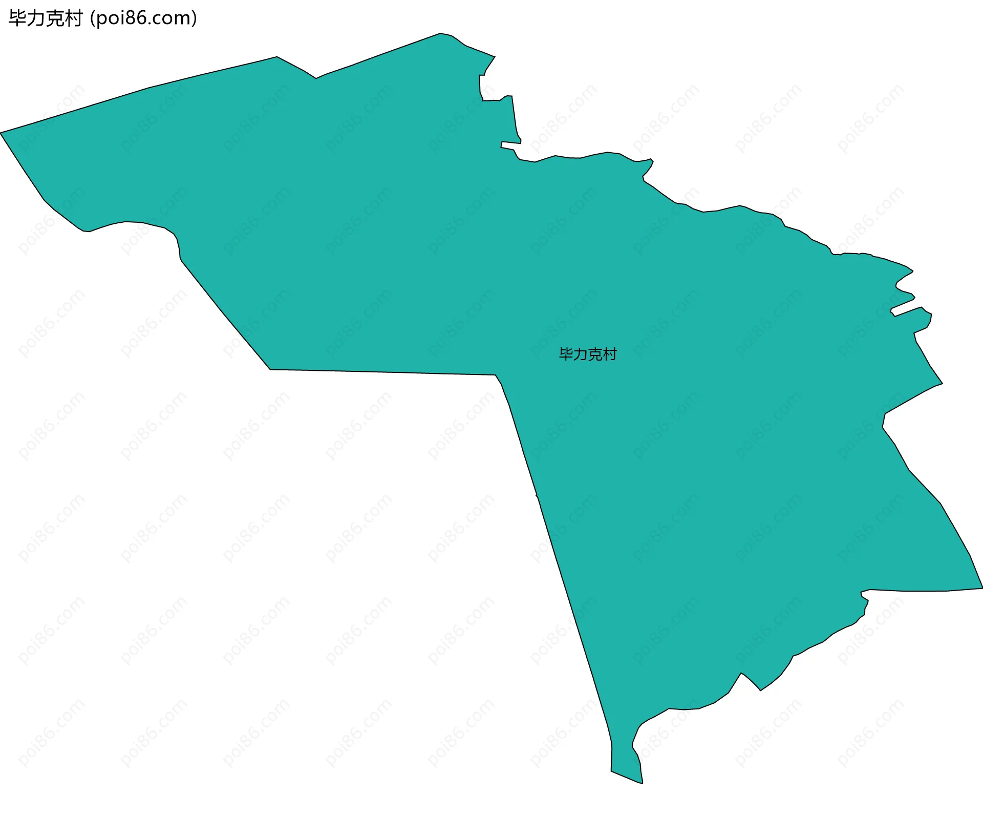 毕力克村边界地图