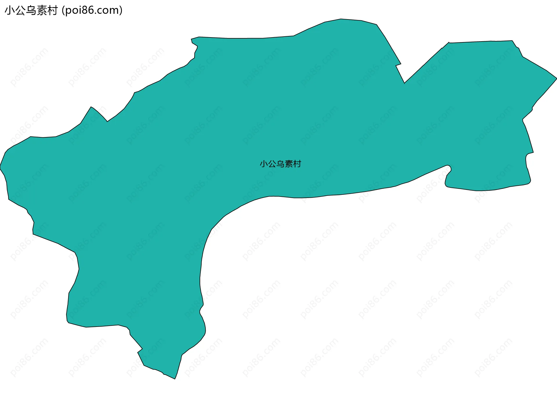 小公乌素村边界地图