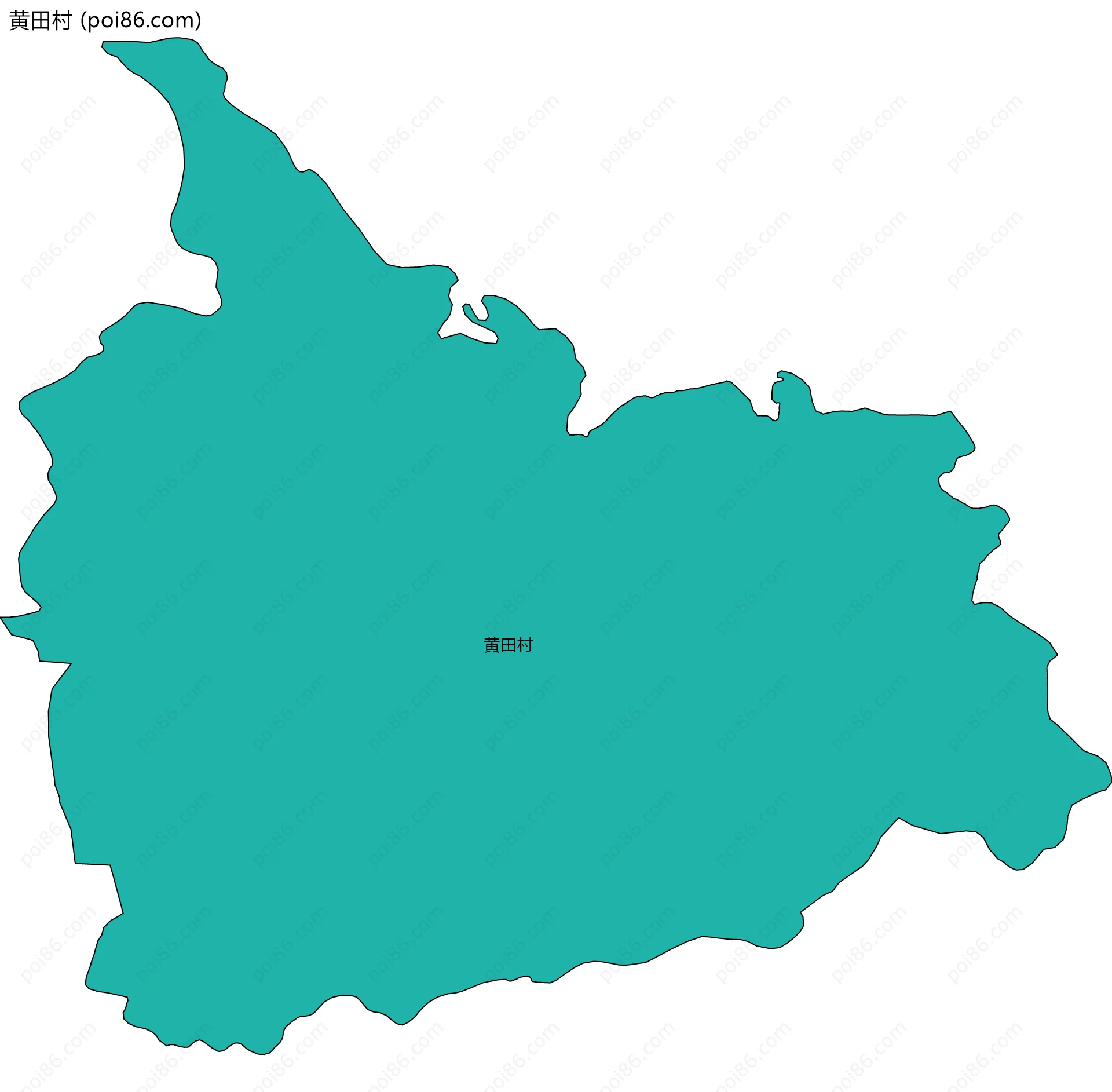 黄田村边界地图