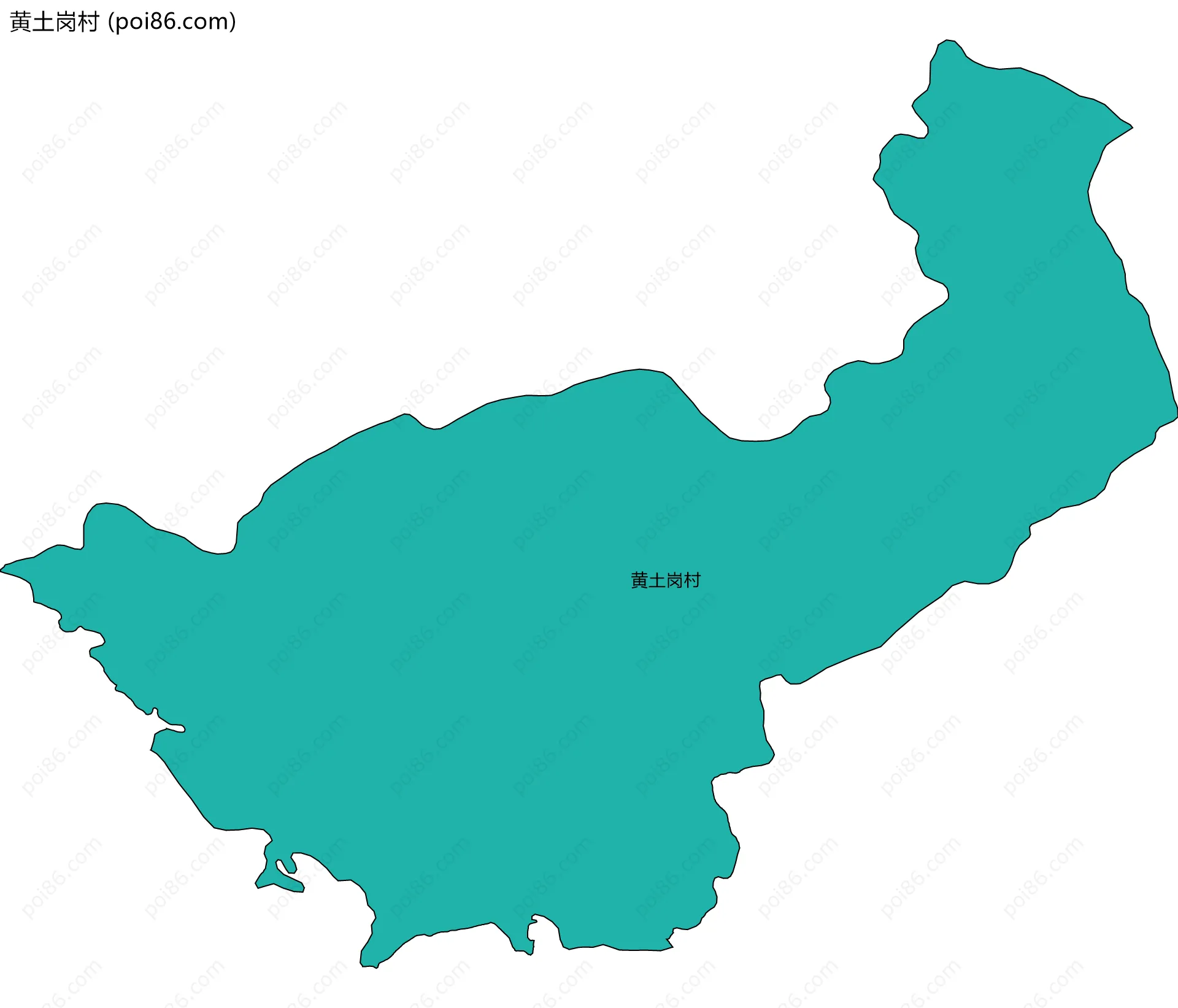 黄土岗村边界地图