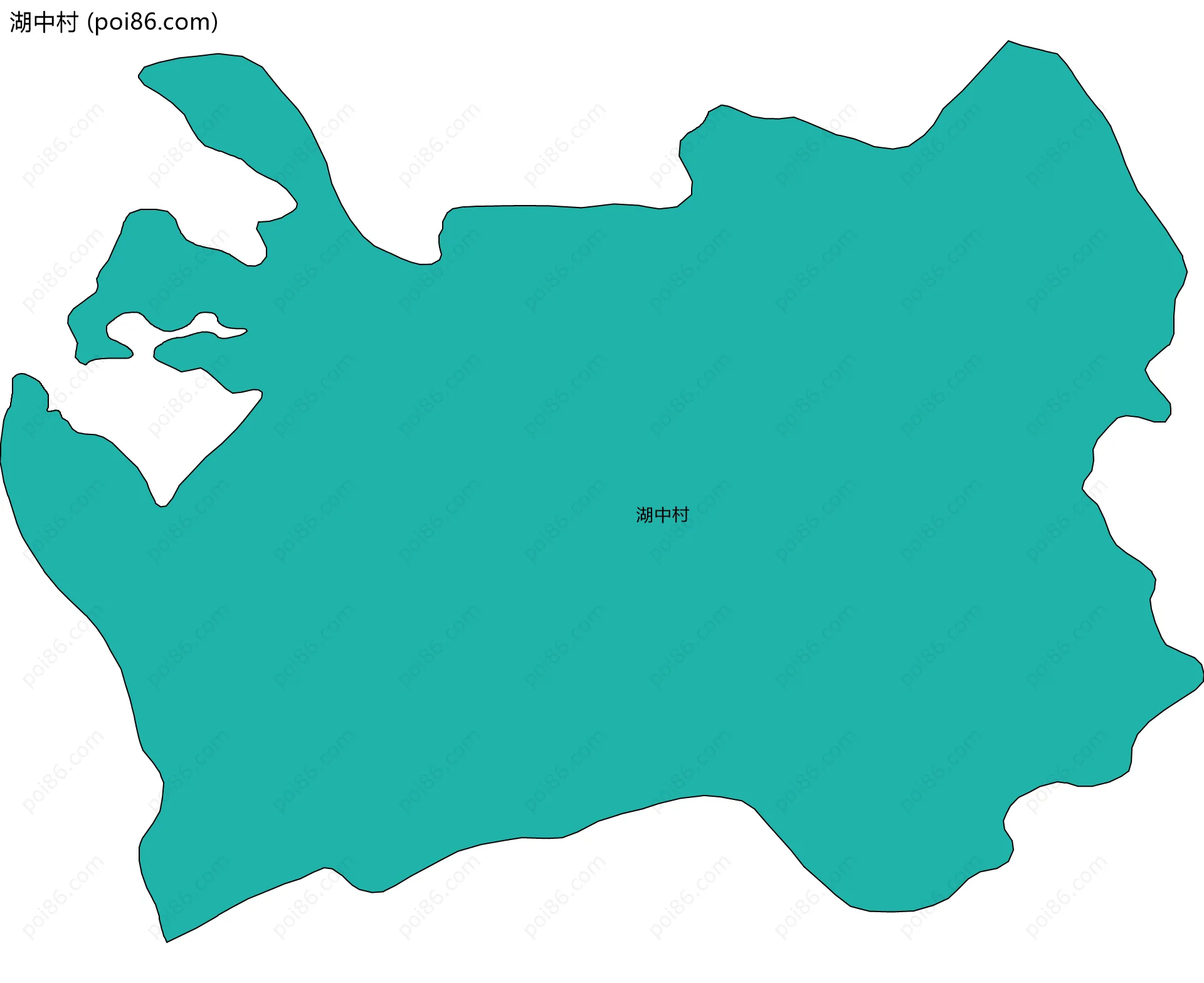 湖中村边界地图