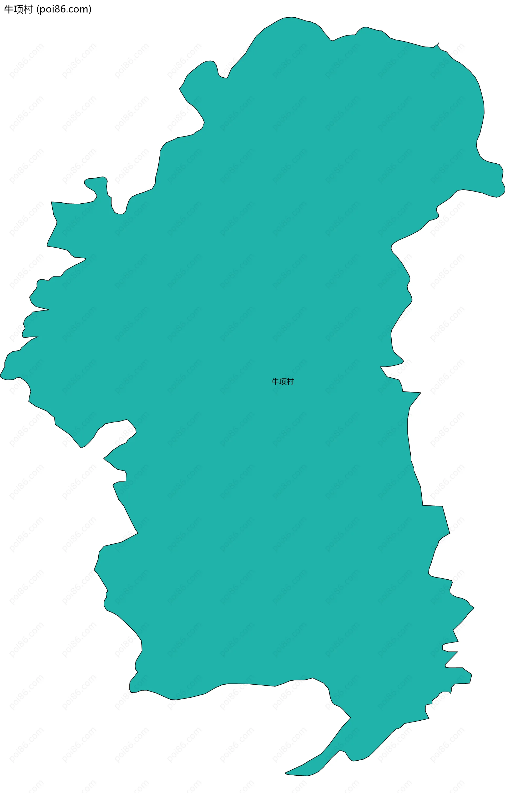 牛项村边界地图