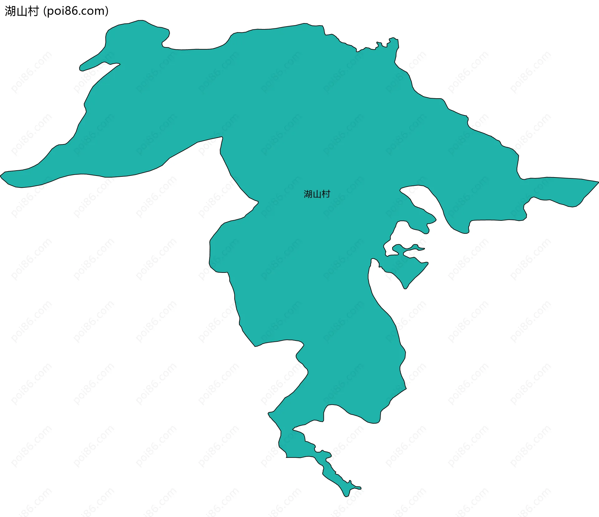 湖山村边界地图