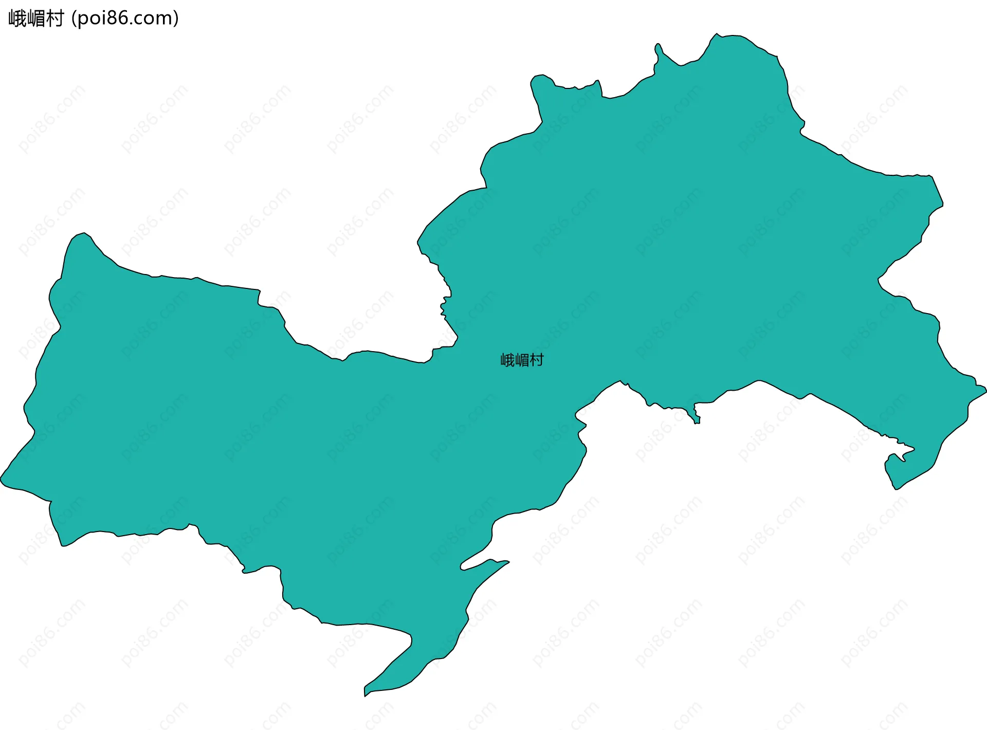 峨嵋村边界地图