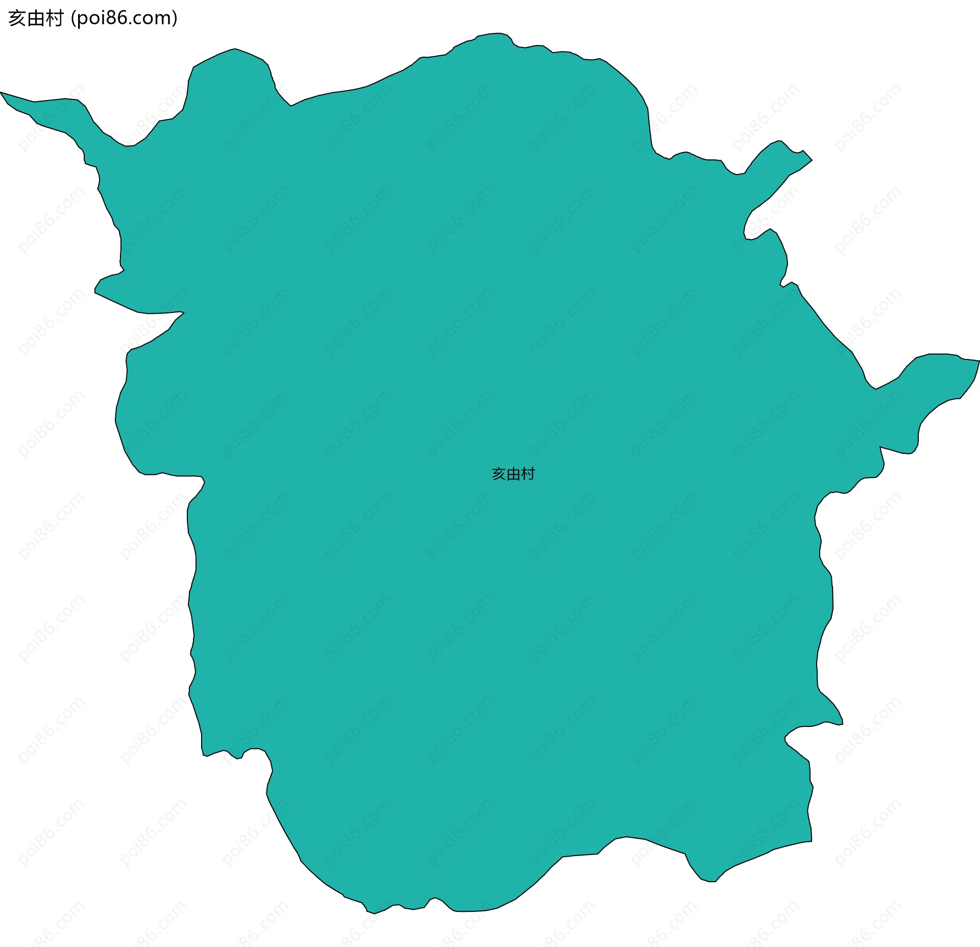 亥由村边界地图