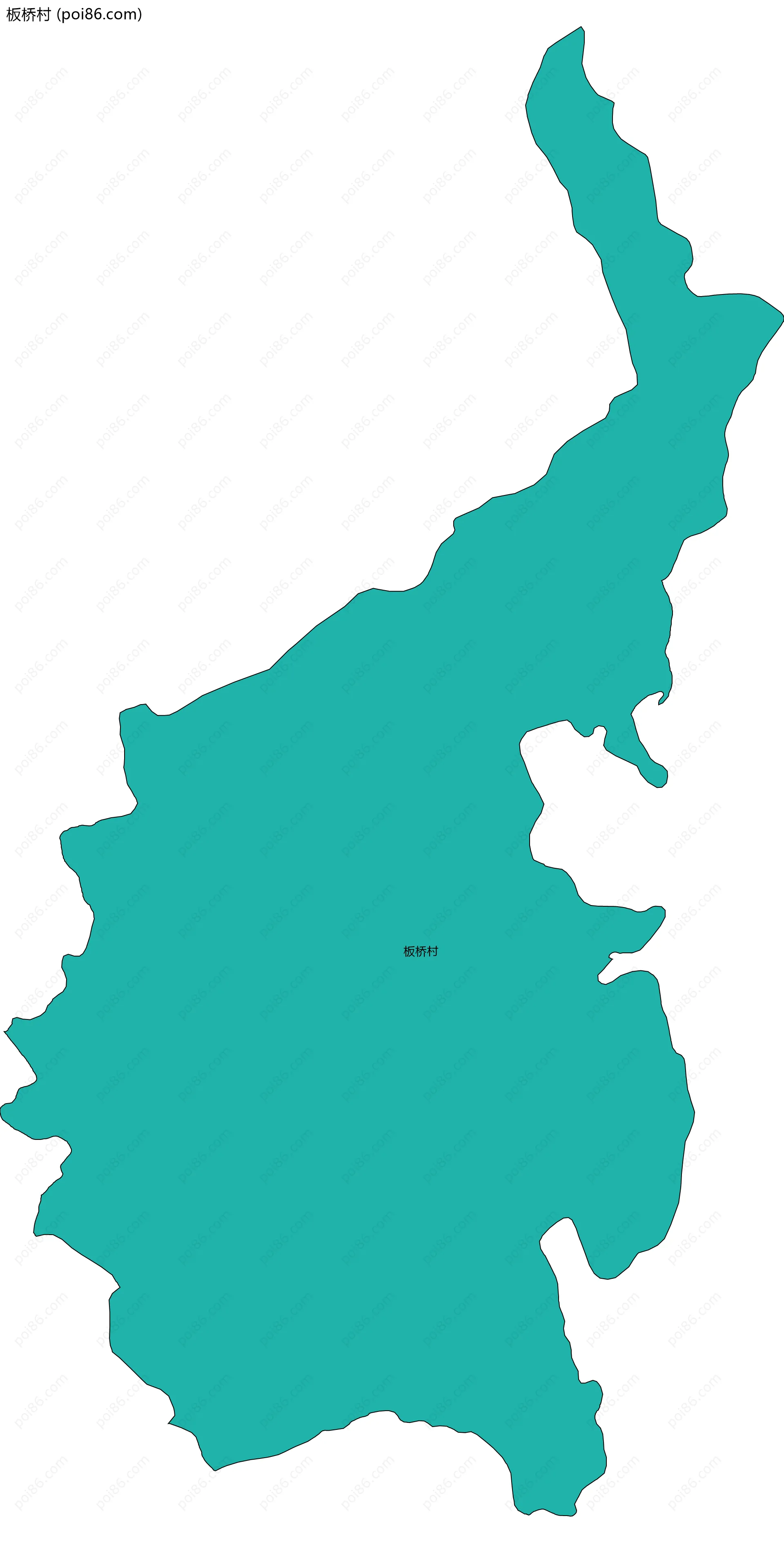 板桥村边界地图