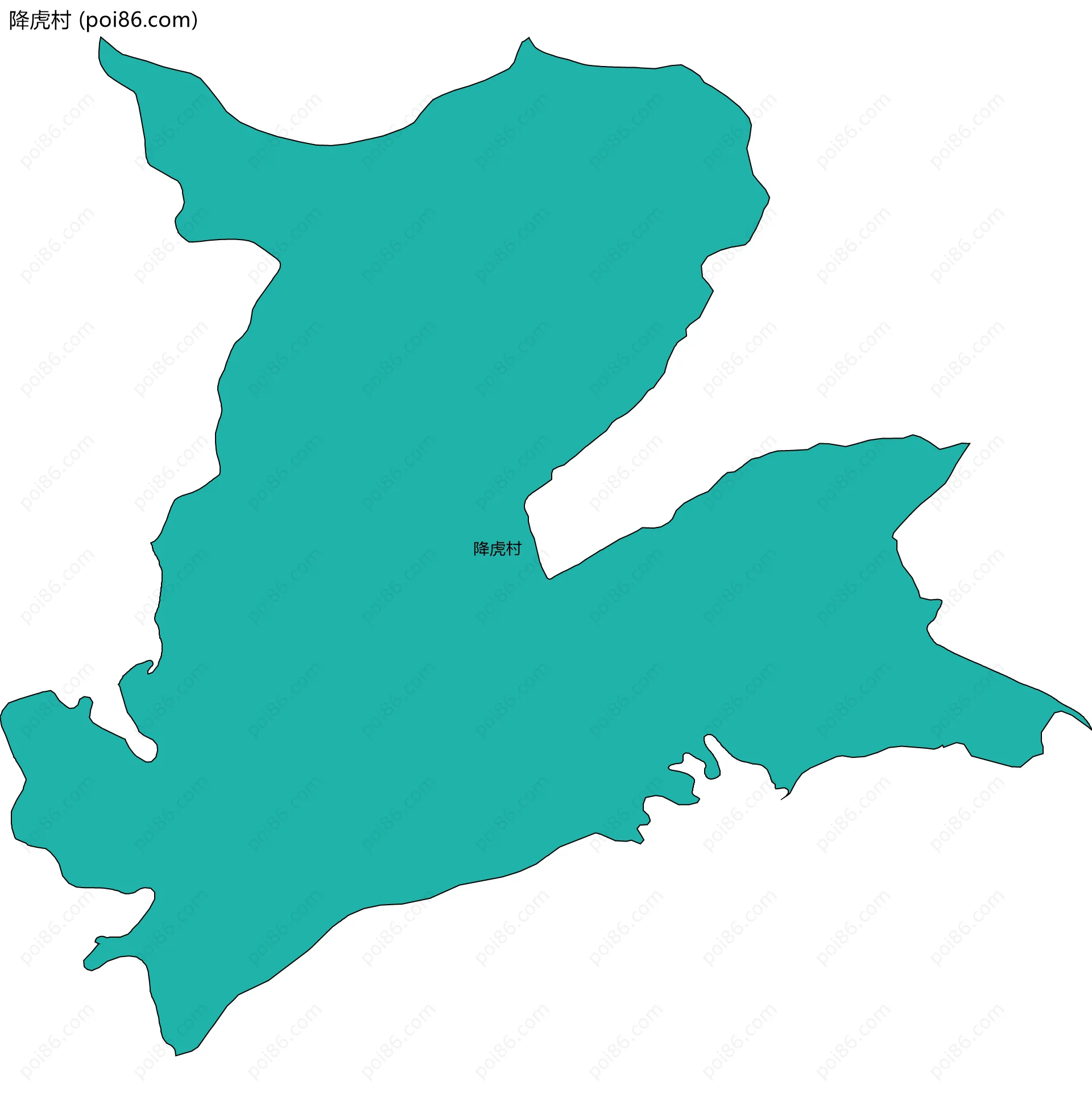 降虎村边界地图