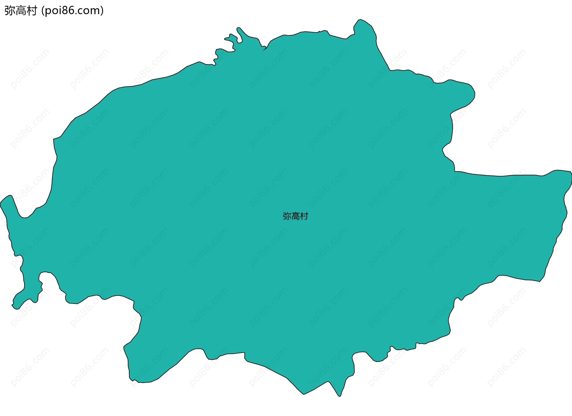 弥高村边界地图