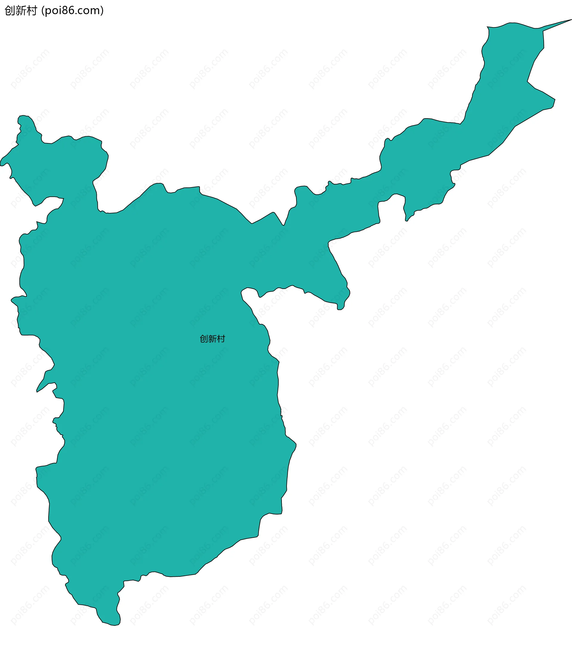 创新村边界地图