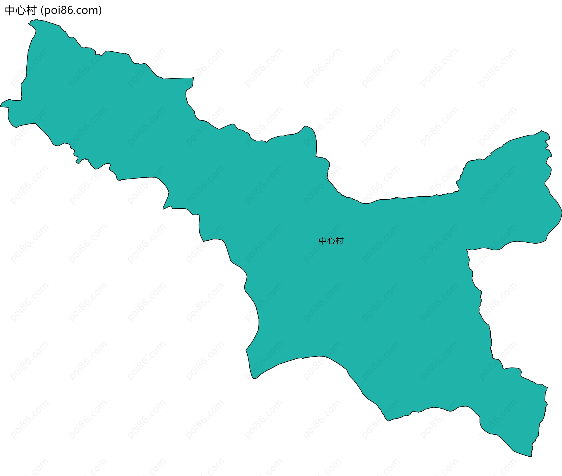 中心村边界地图