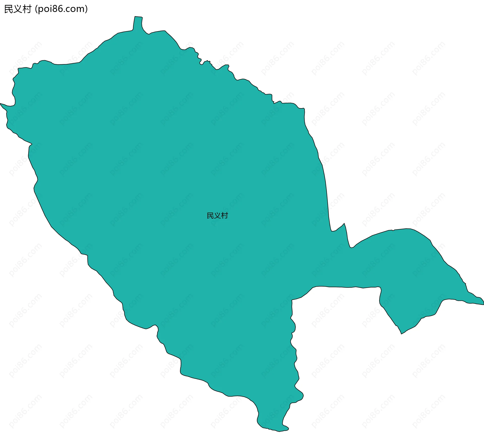 民义村边界地图