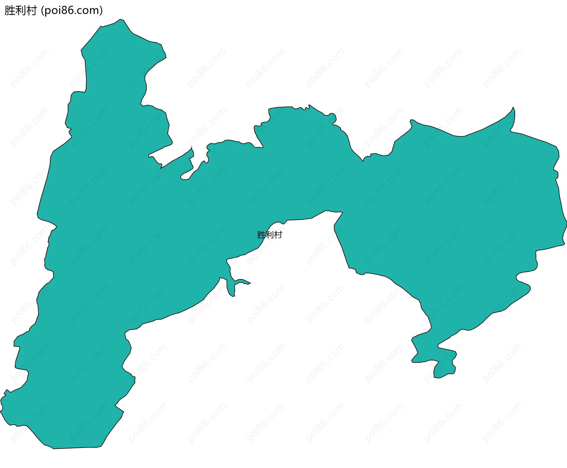胜利村边界地图