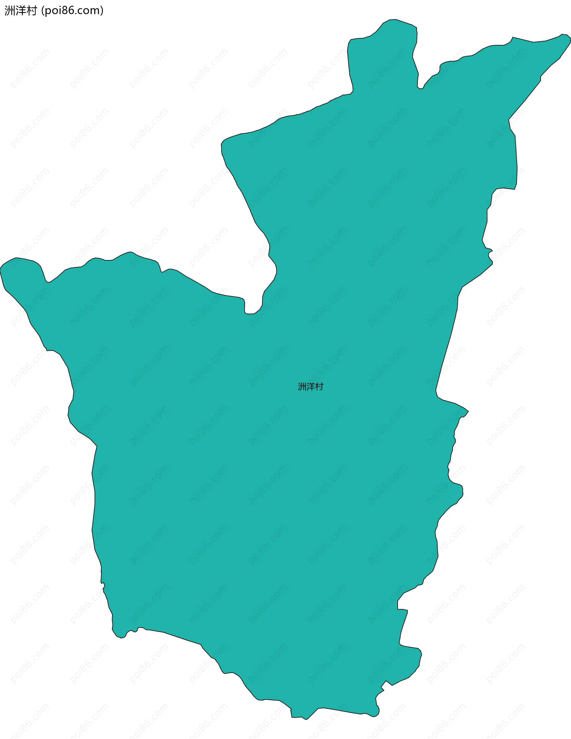 洲洋村边界地图