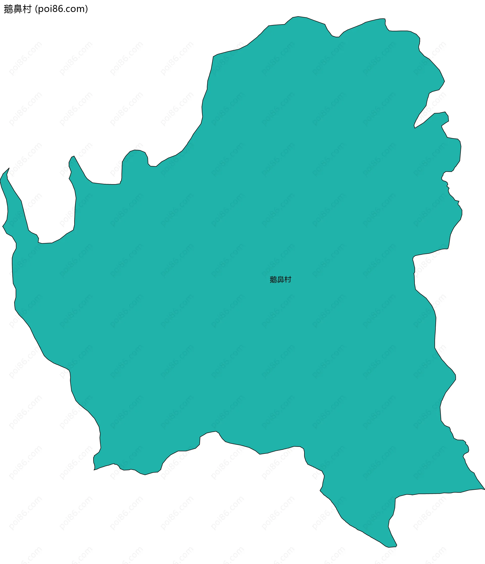 鹅鼻村边界地图
