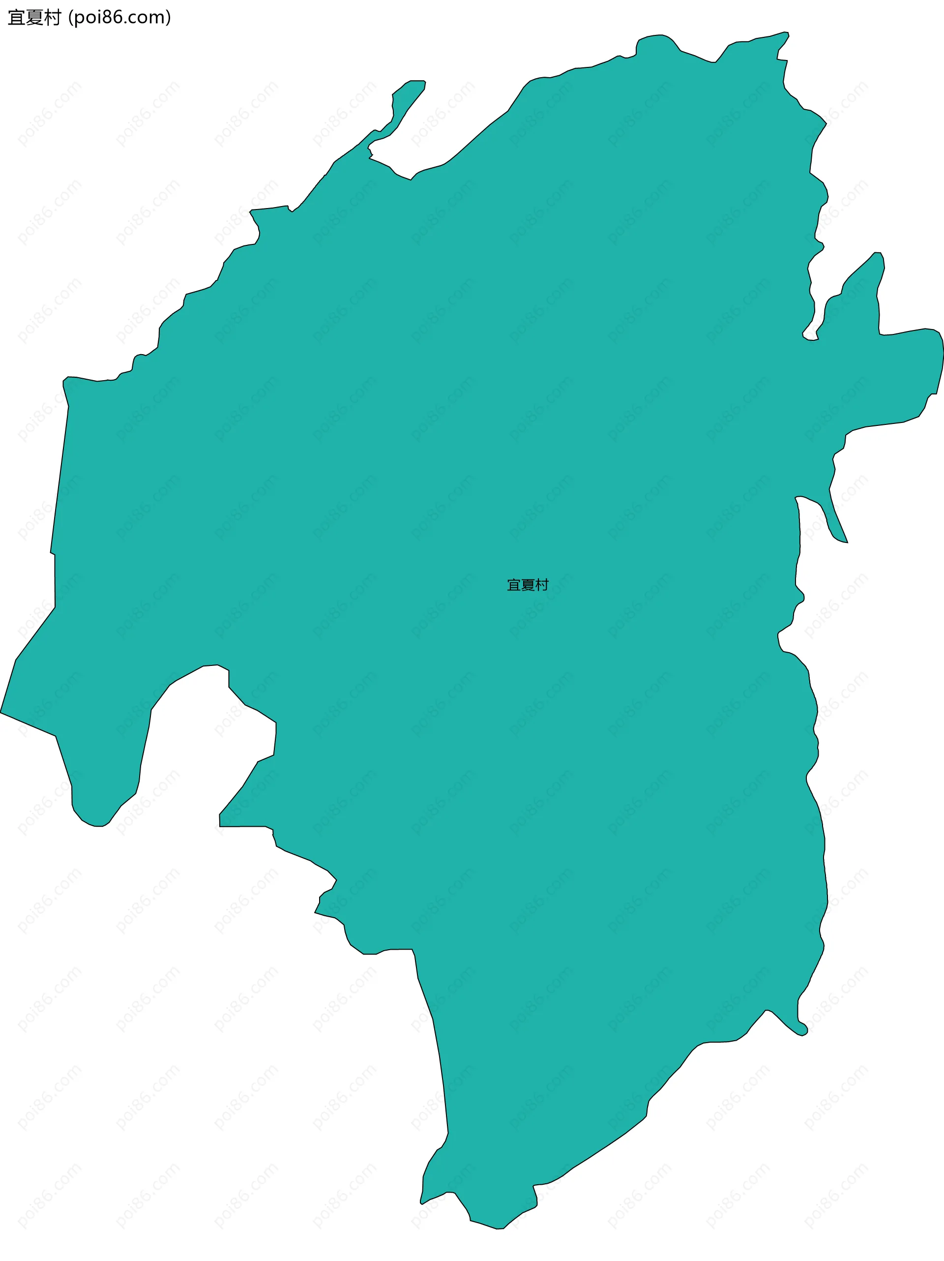 宜夏村边界地图