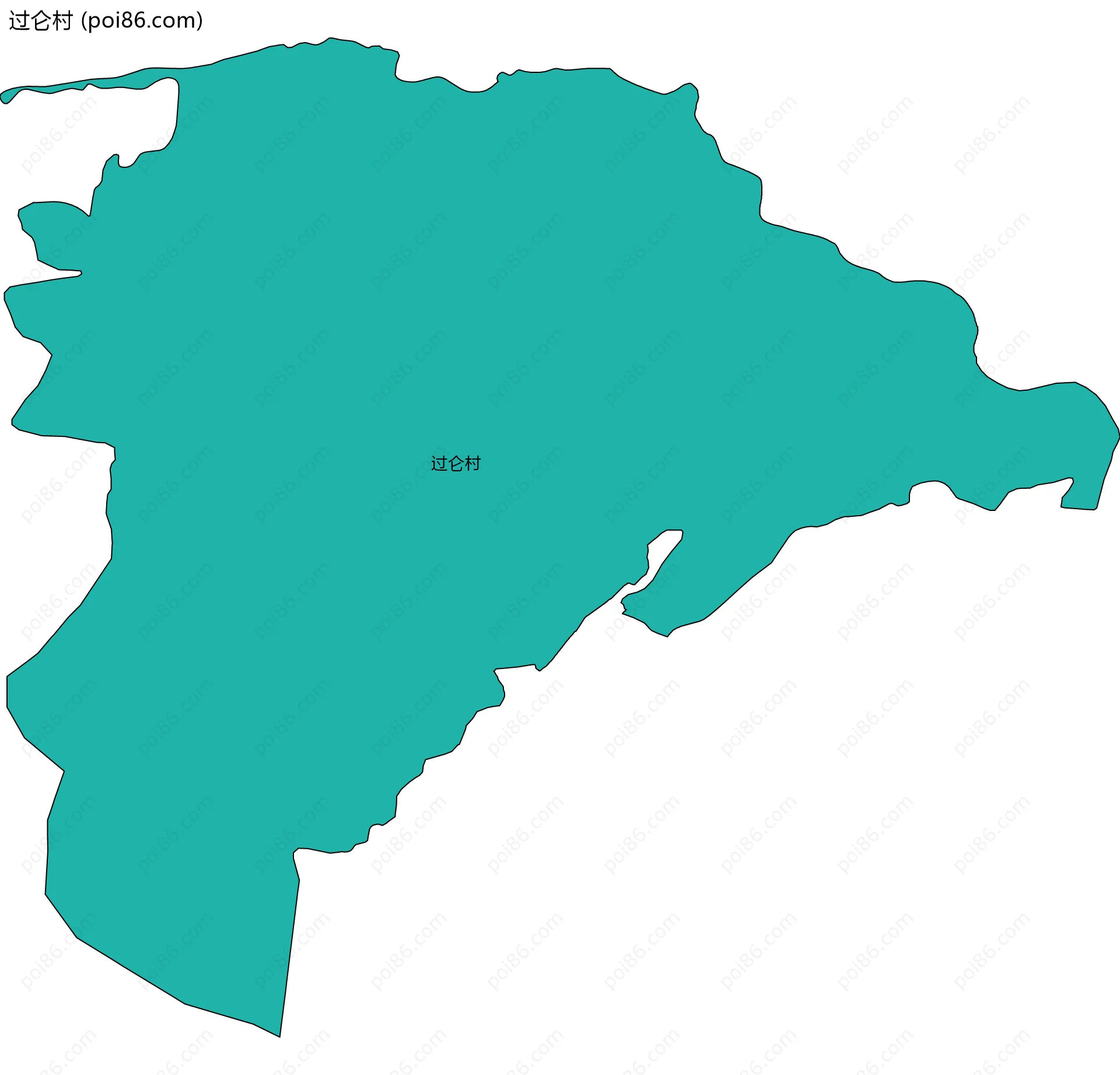 过仑村边界地图