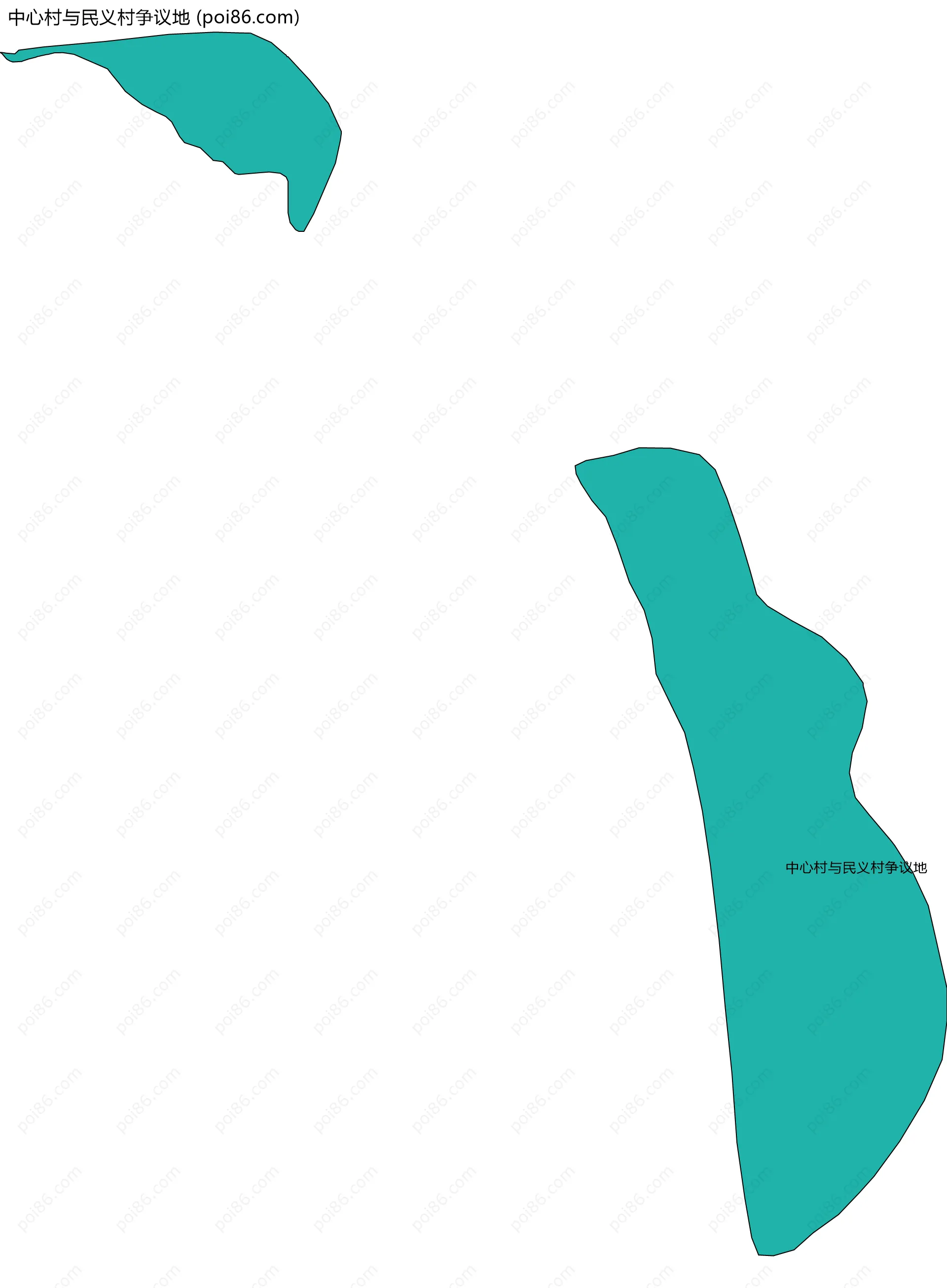中心村与民义村争议地边界地图