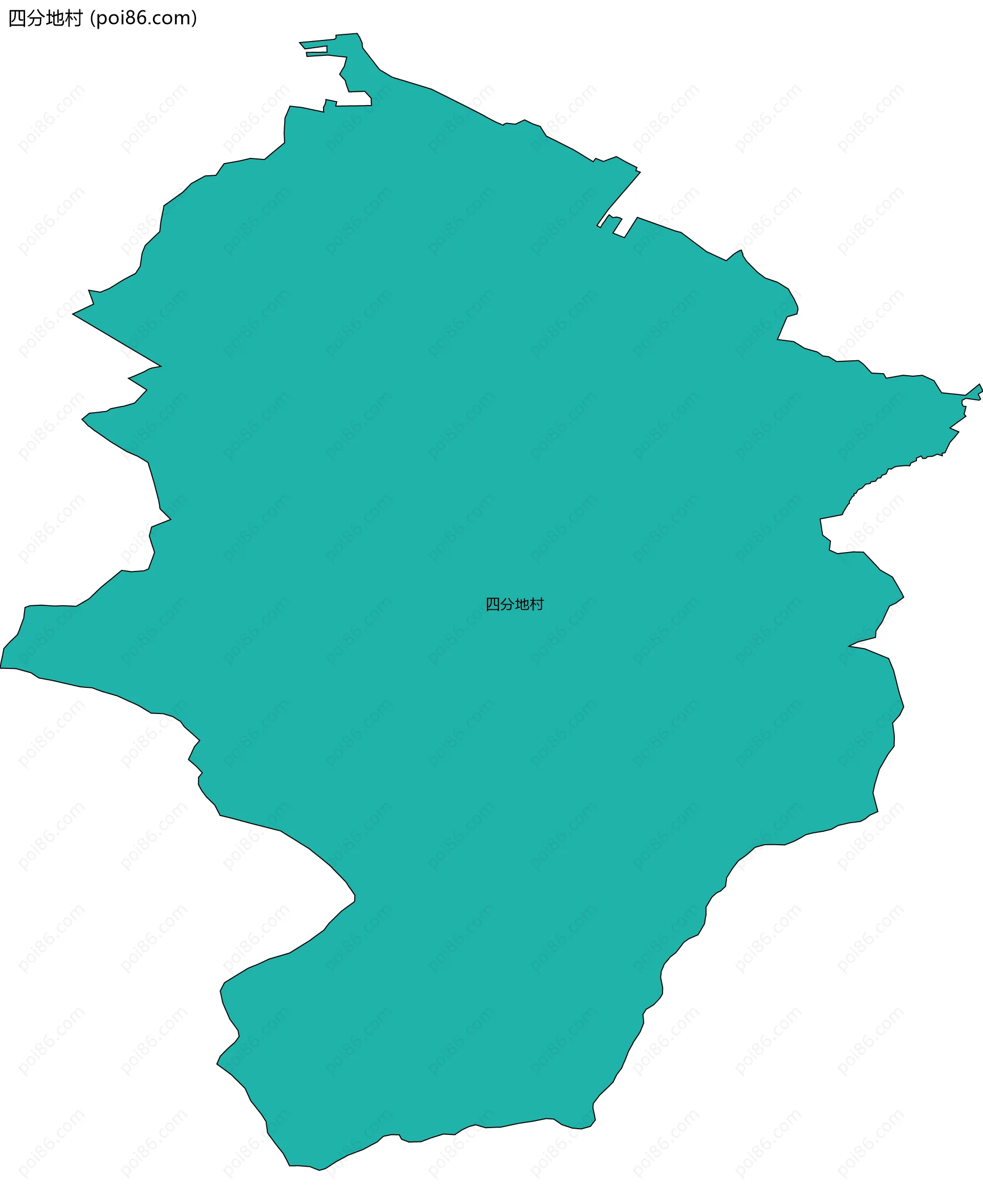 四分地村边界地图