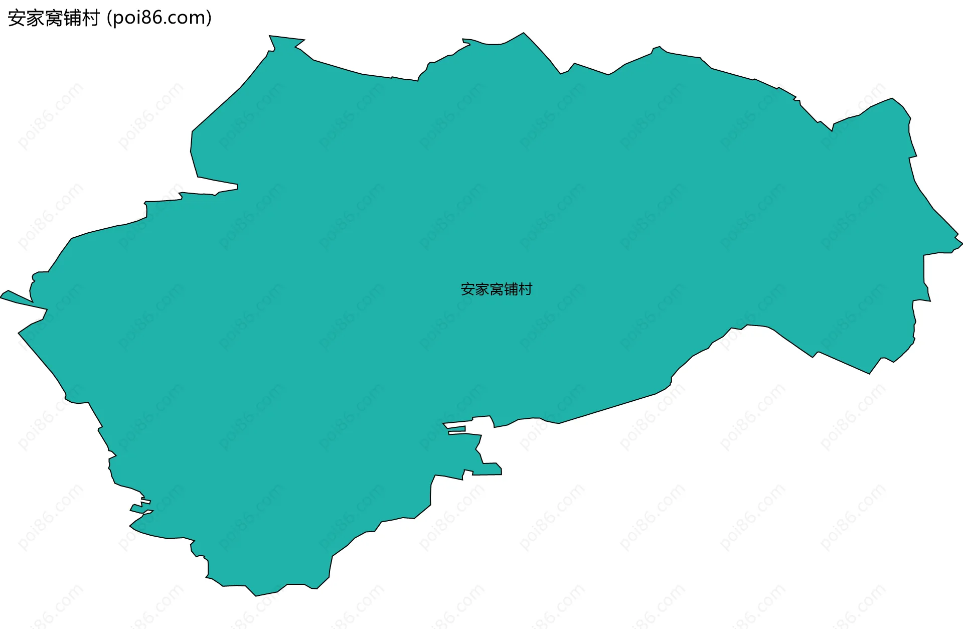 安家窝铺村边界地图