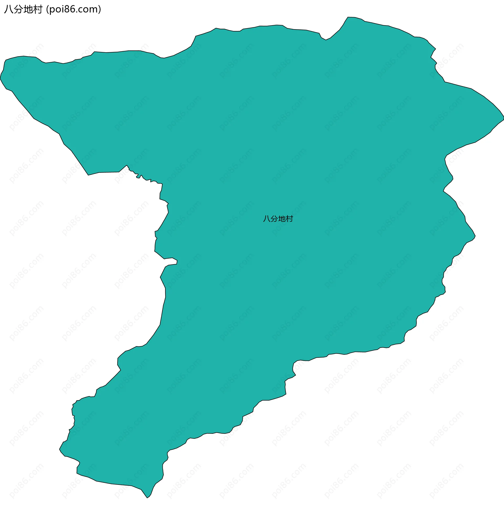 八分地村边界地图