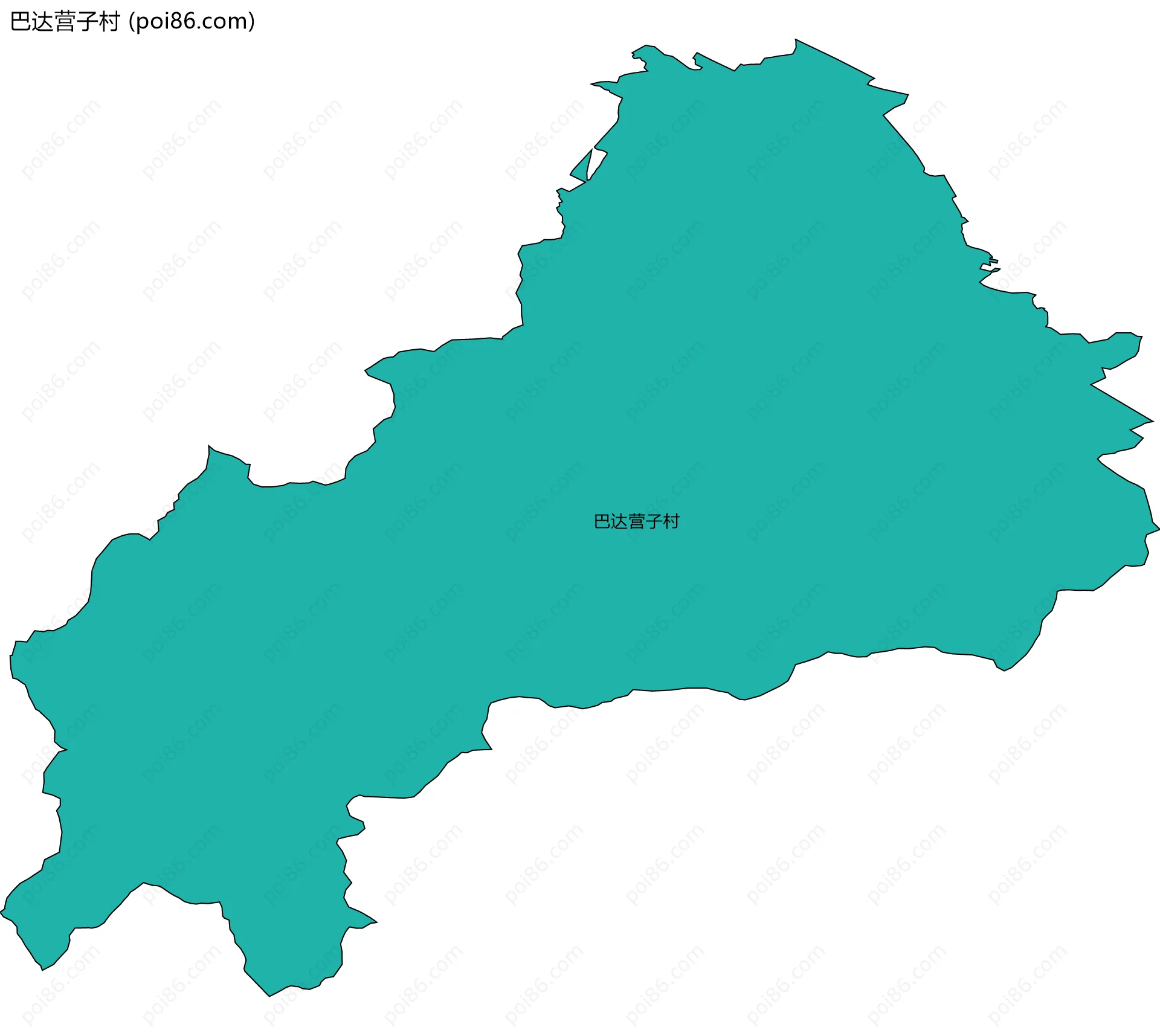 巴达营子村边界地图