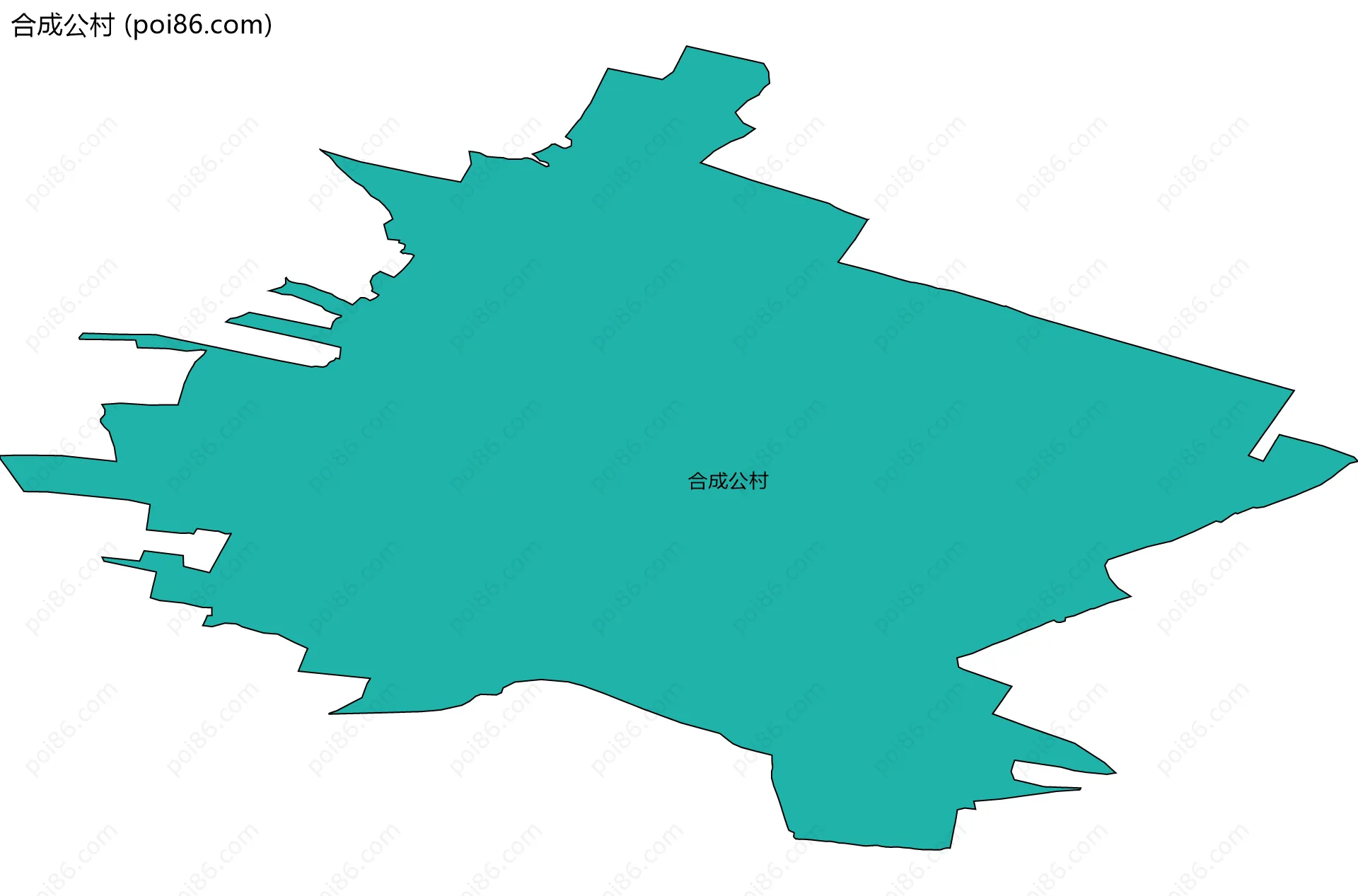 合成公村边界地图