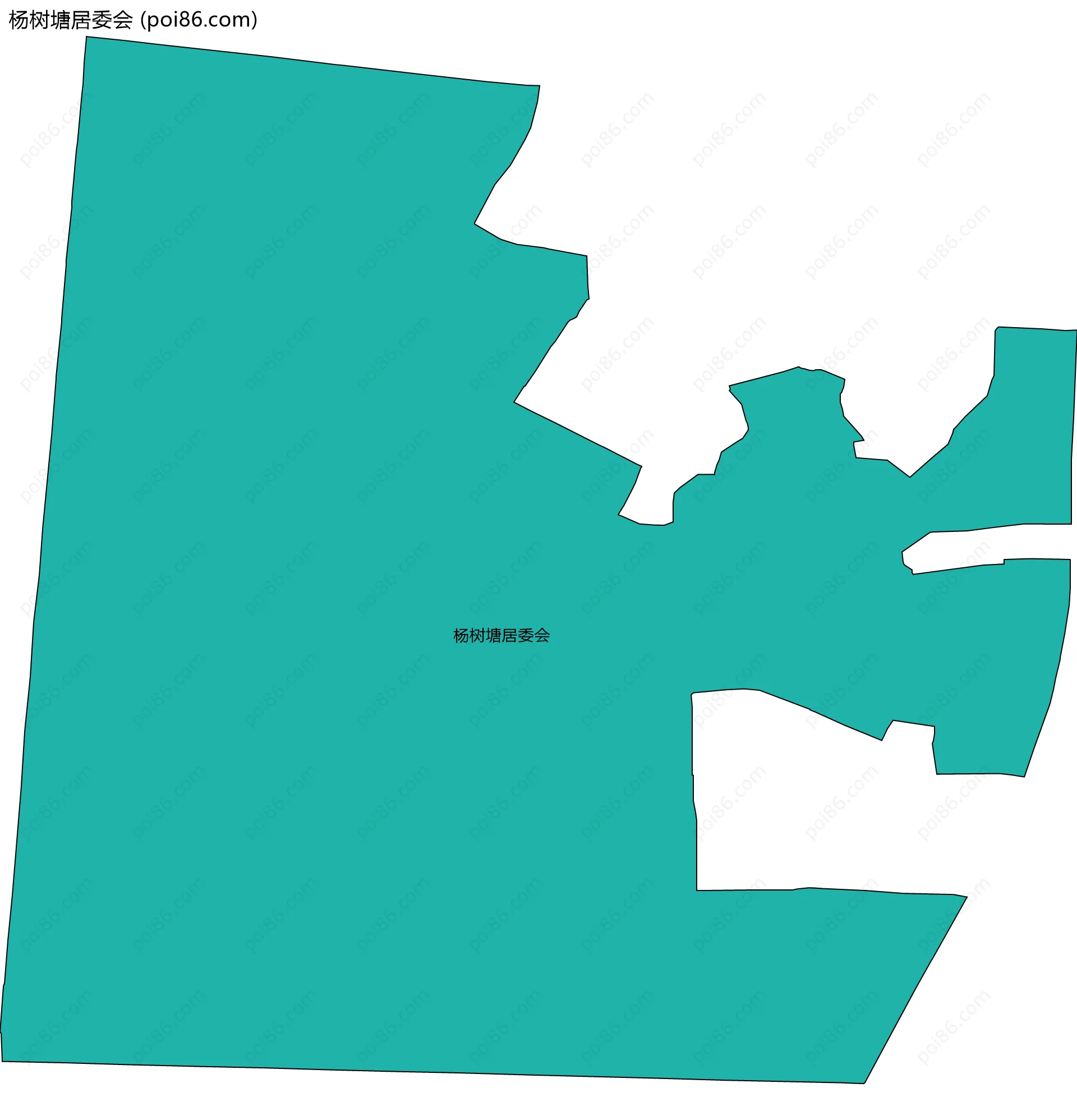 杨树塘居委会边界地图