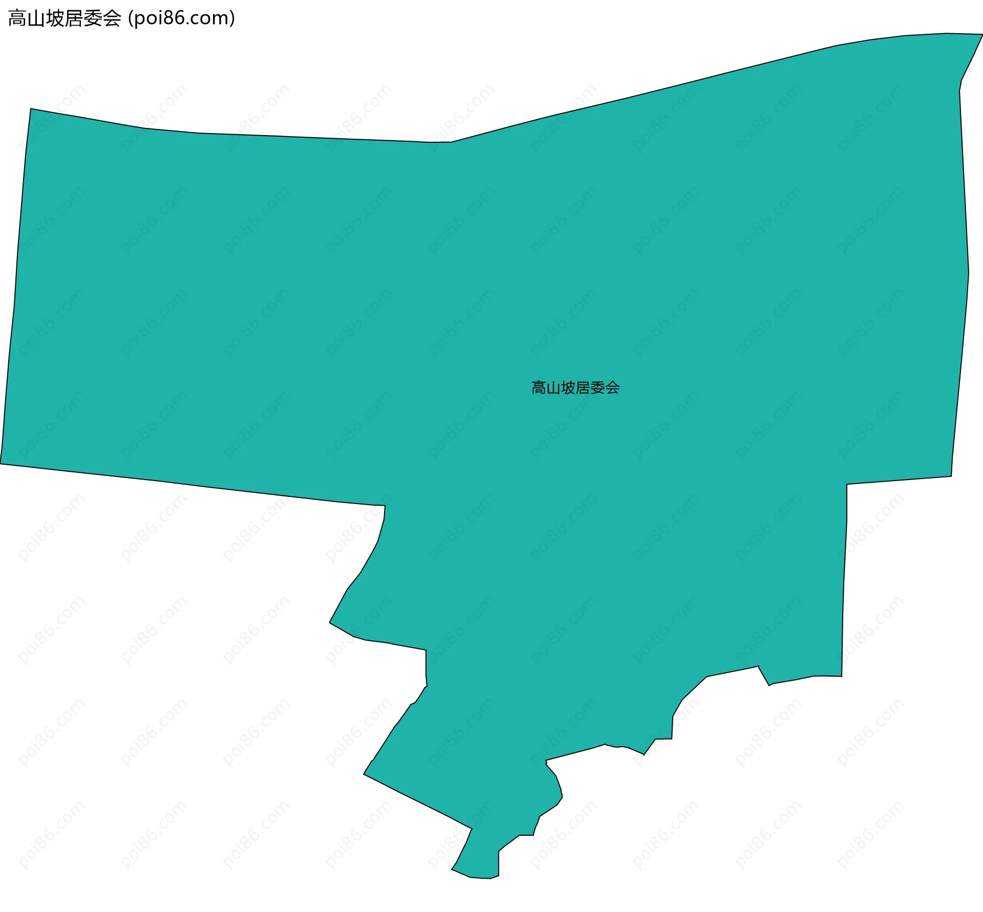 高山坡居委会边界地图