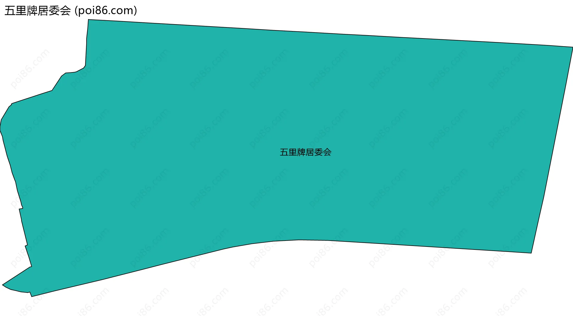 五里牌居委会边界地图